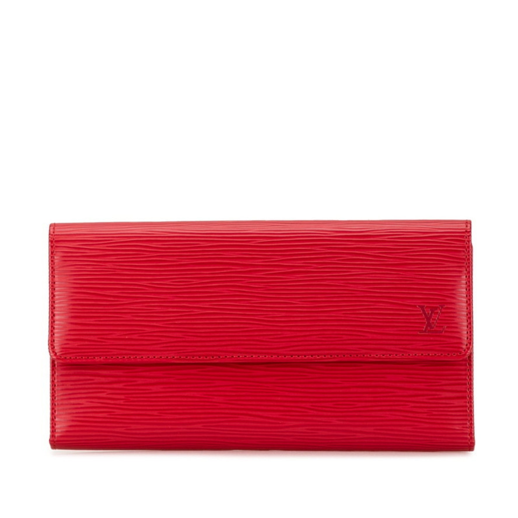 Louis Vuitton Epi Portresor International Long Wallet Red Leather