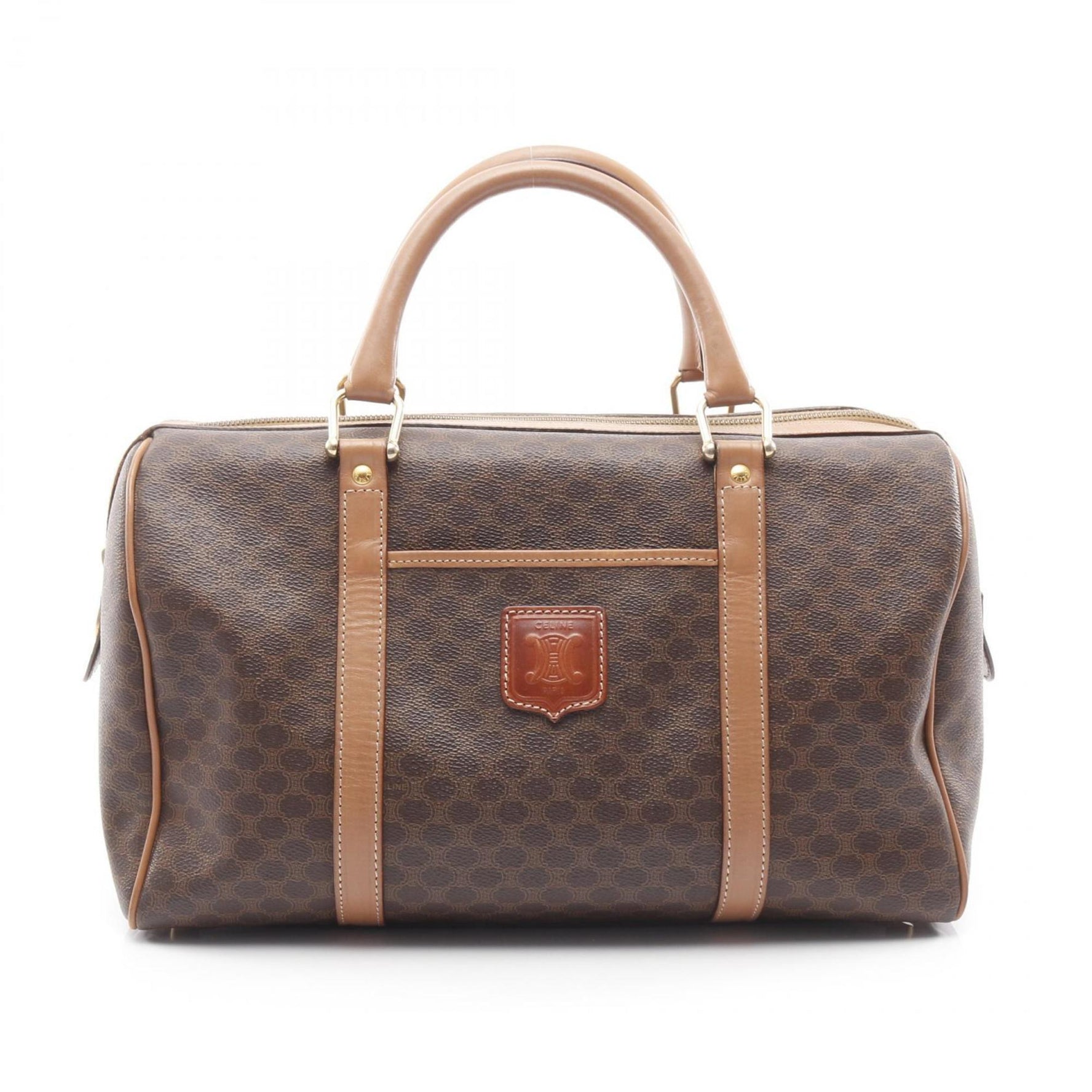 Celine Macadam handbag, coated canvas and leather, brown beige