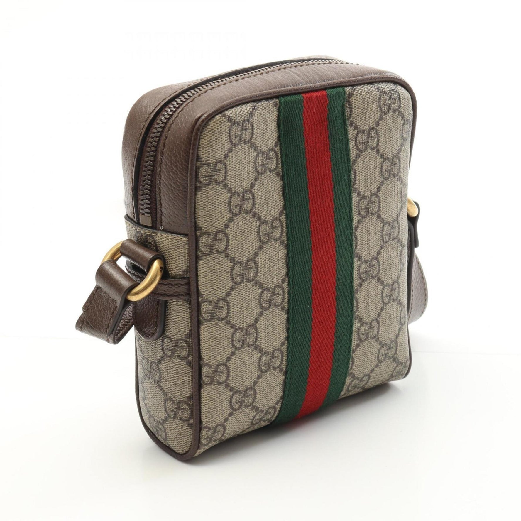 Gucci Ophidia GG Supreme Shoulder Bag, Coated Canvas and Leather, Men's Beige, Brown, Multicolor