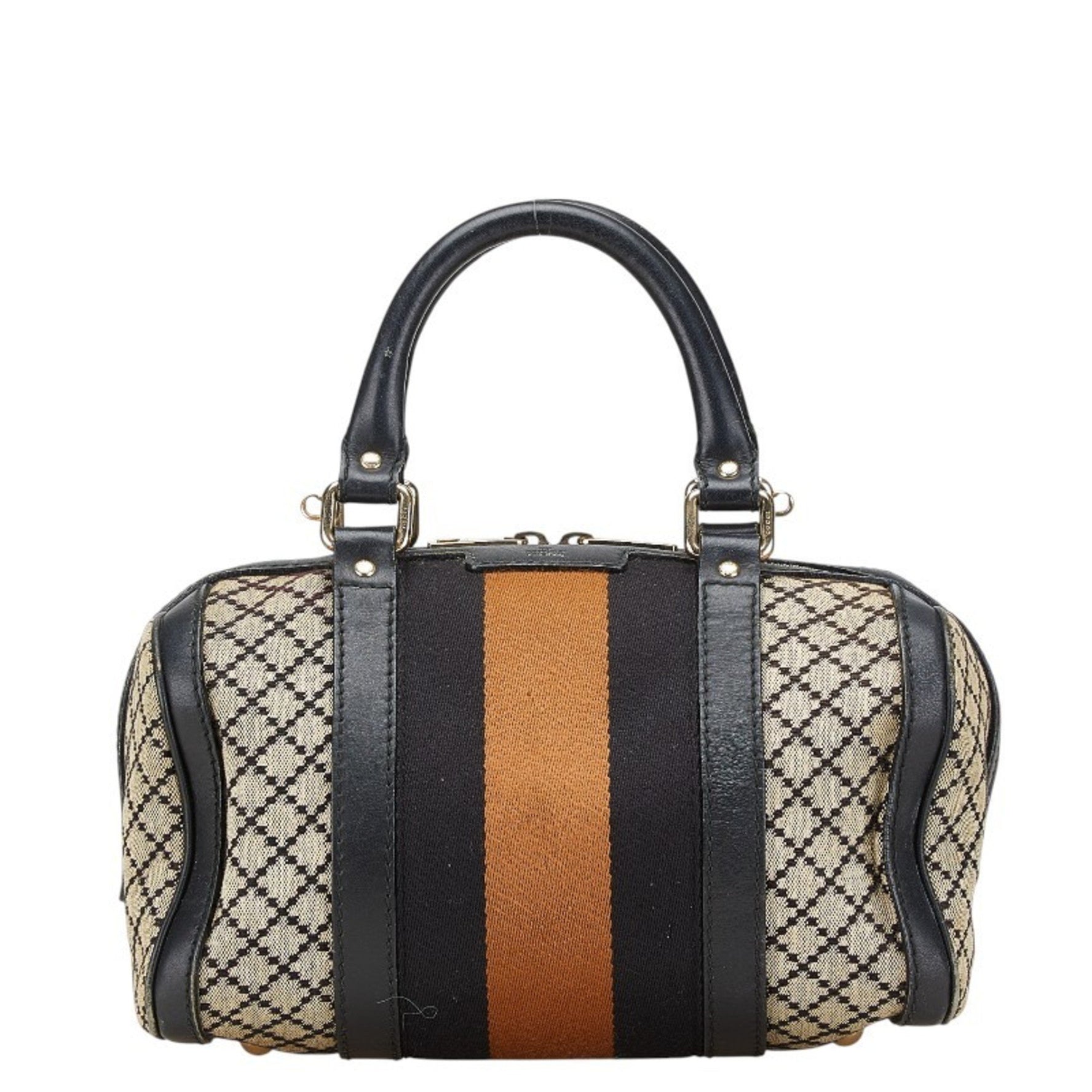 Gucci Diamante Handbag Beige Multicolor Canvas Leather