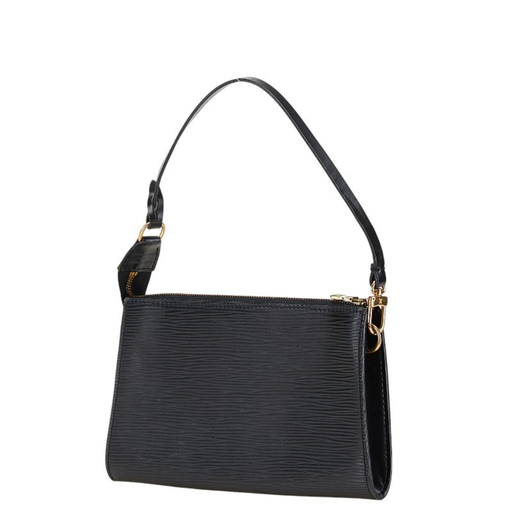 Louis Vuitton Epi Pochette Accessory Handbag Pouch Noir Black Leather