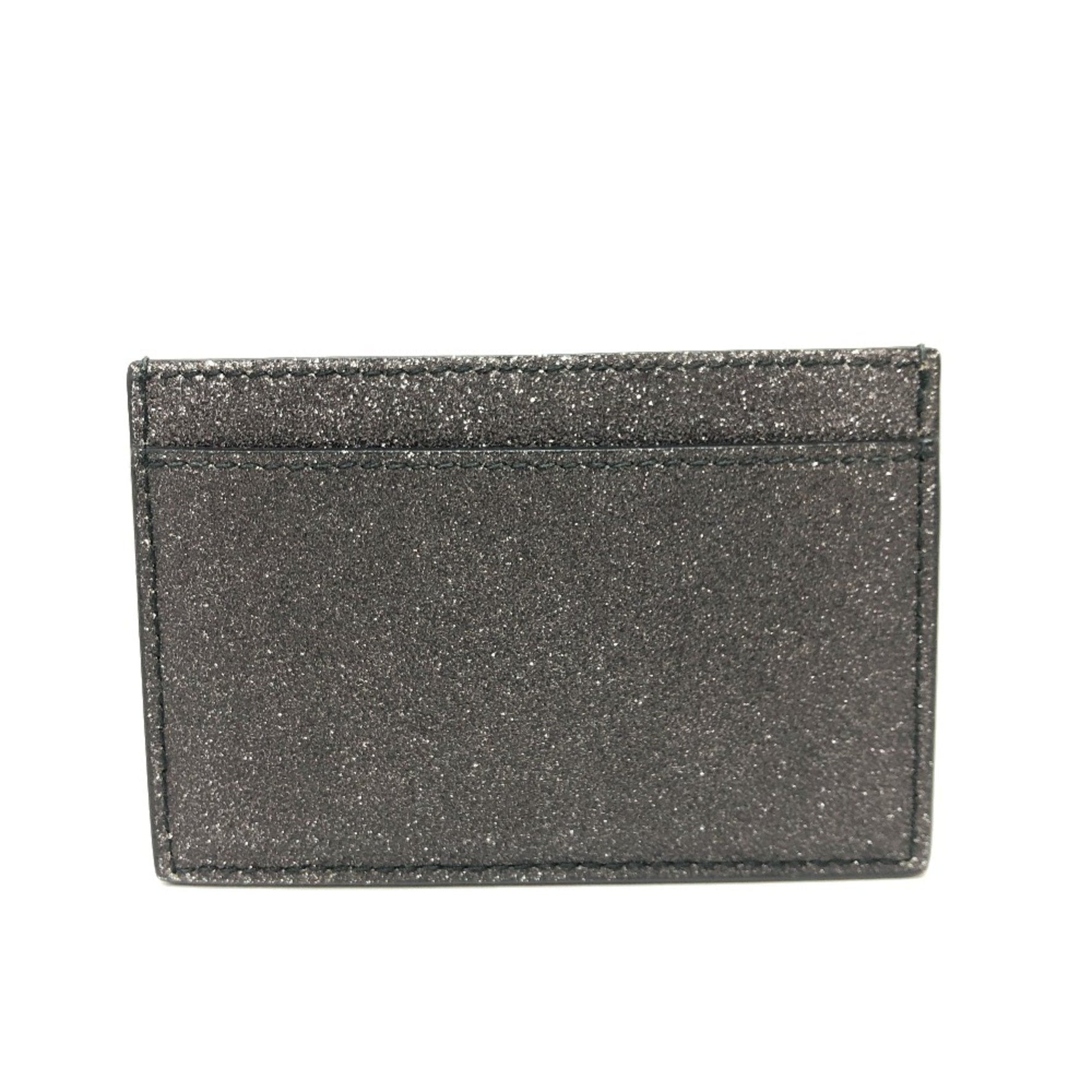 Balenciaga Logo glitter Card holder Business card holder Card Case Black