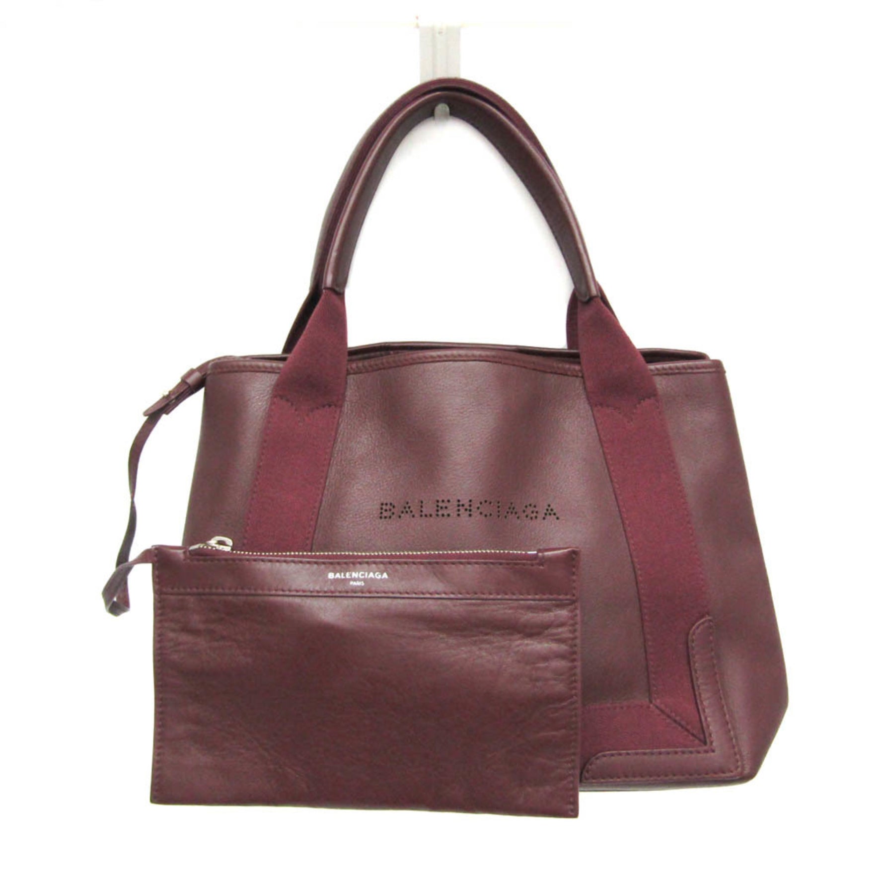 Balenciaga Navy Cabas S Men,Women Leather Handbag,Tote Bag