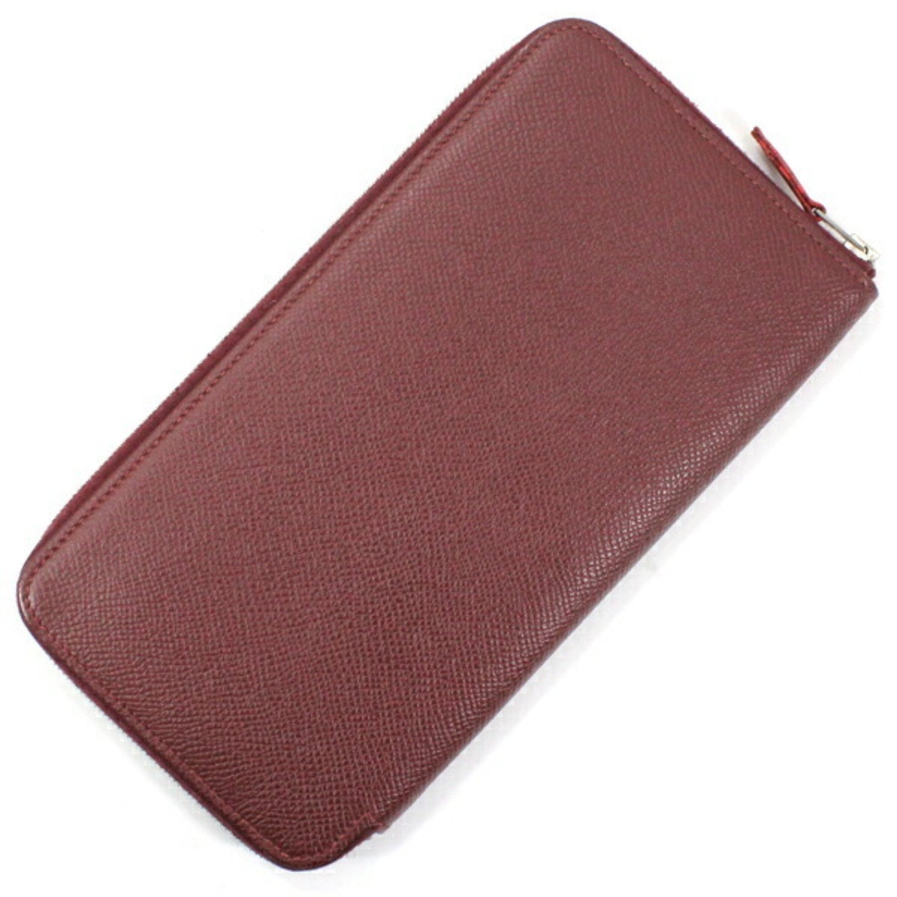 Hermès Azap Long Silkin Round Zip-Around Wallet in Rouge H (Epson) HERMES