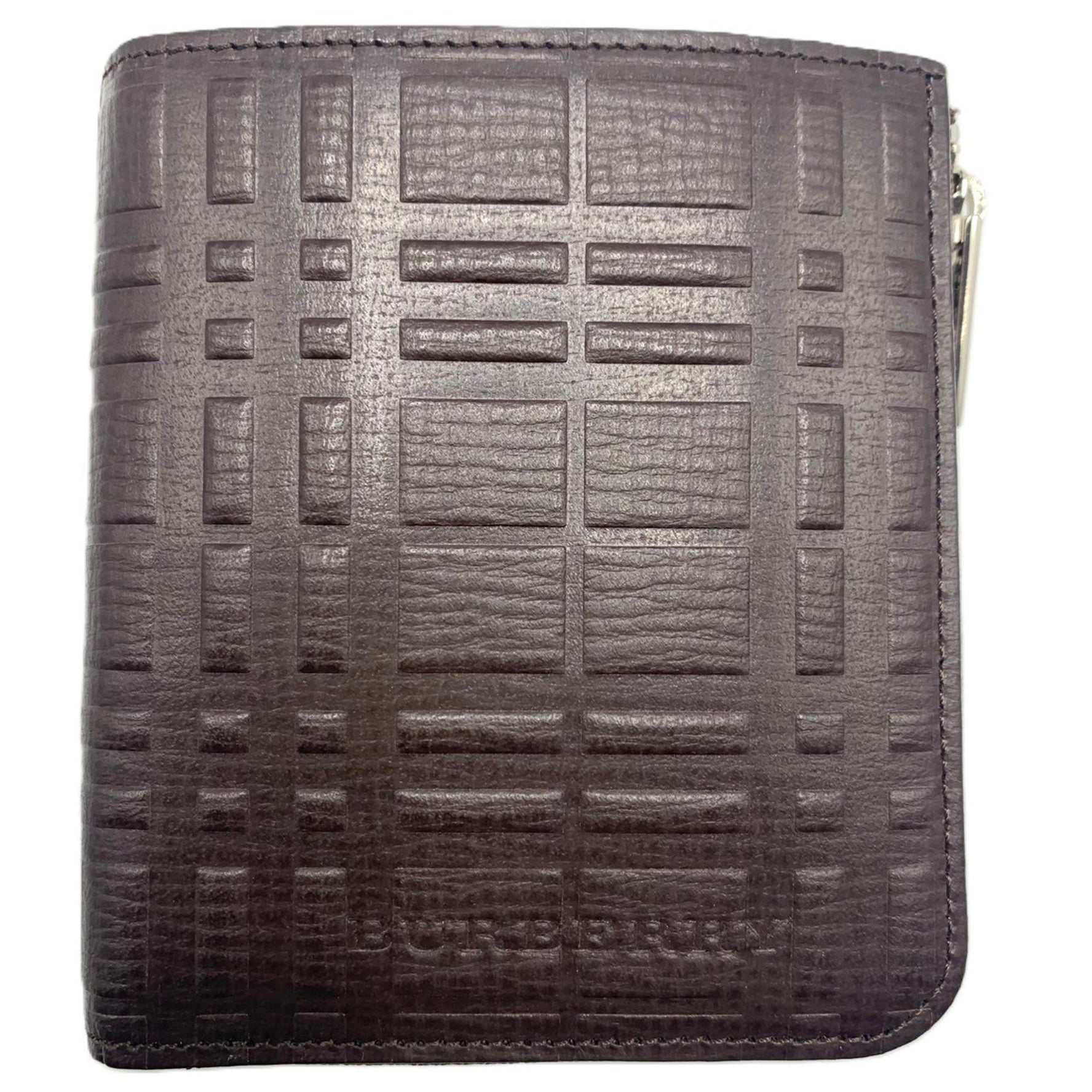 Burberry Nova Check Embossed Wallet L-Shaped Bi-Fold
