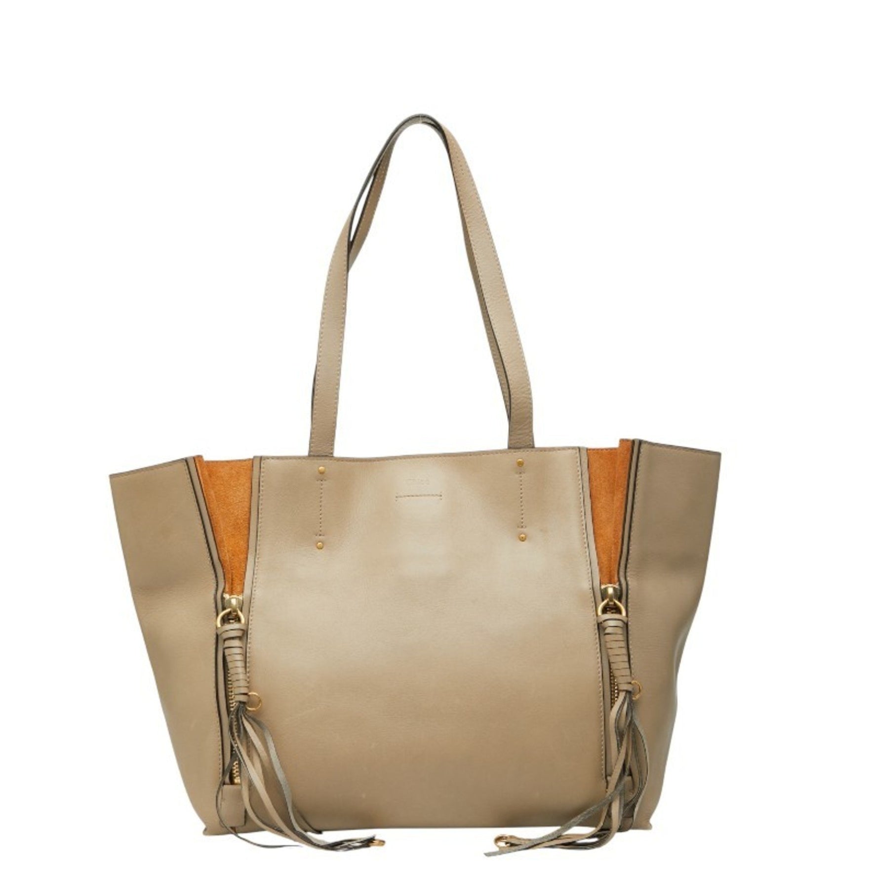 Chloé Chloe Milo logo tote bag, handbag, leather sweatshirt