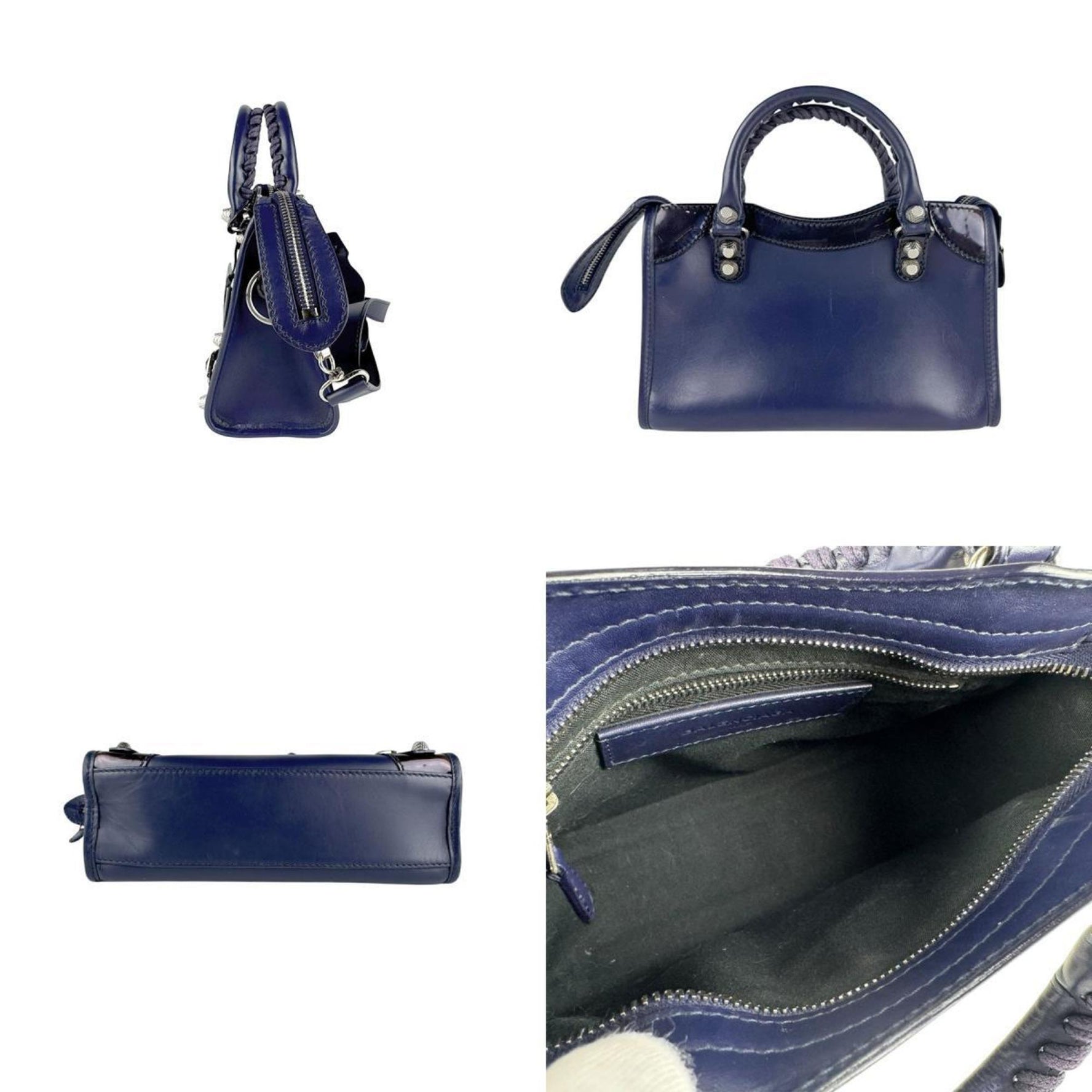 Balenciaga Giant Mini City Handbag/Shoulder Bag in Leather and Patent Leather
