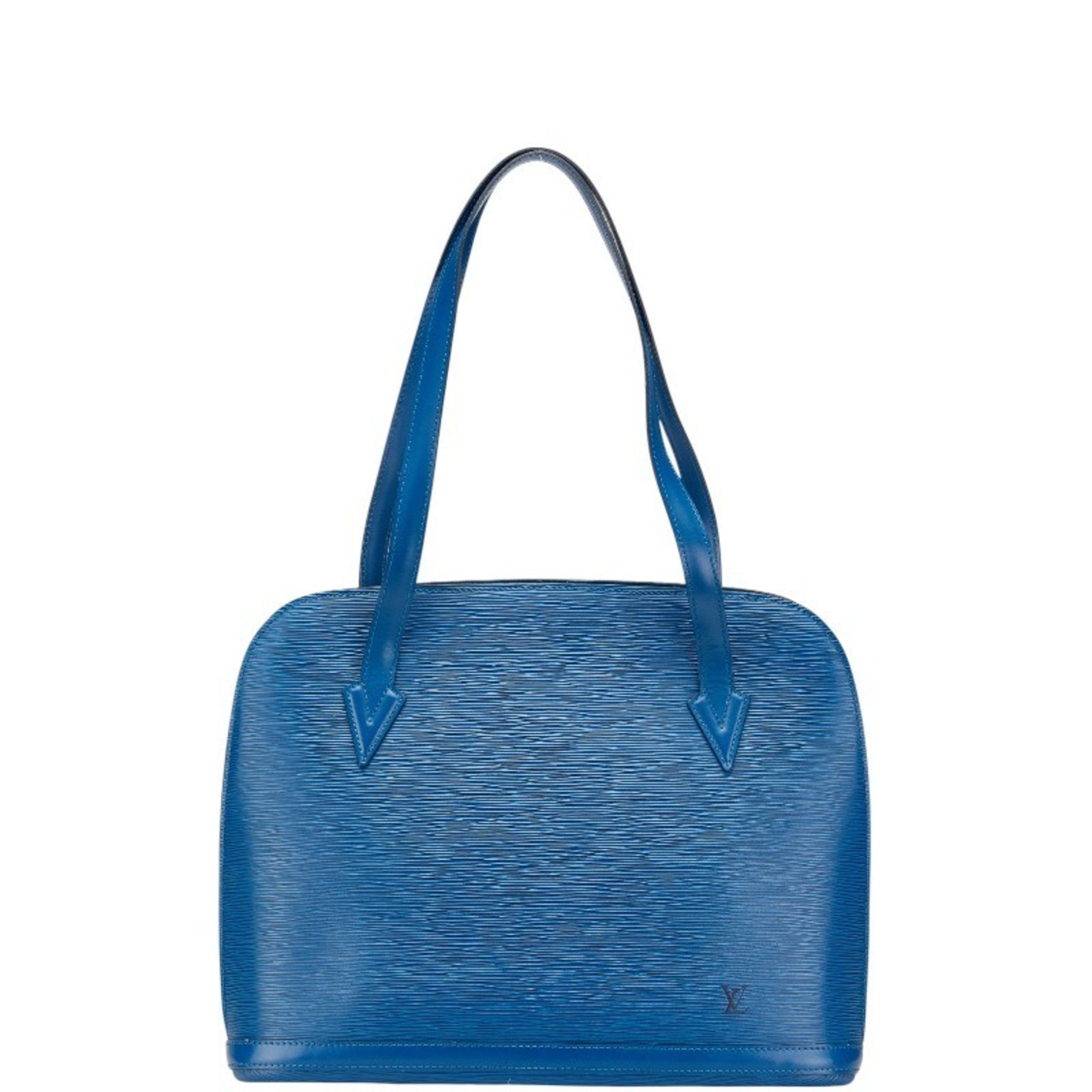 Louis Vuitton Epi Lussac Tote Bag/One-Shoulder Bag Toledo Blue Leather