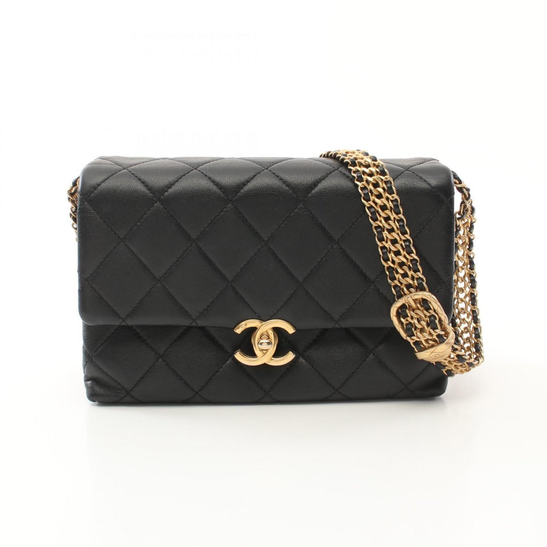 CHANEL Matelasse Shoulder Bag Lambskin (Sheepskin)
