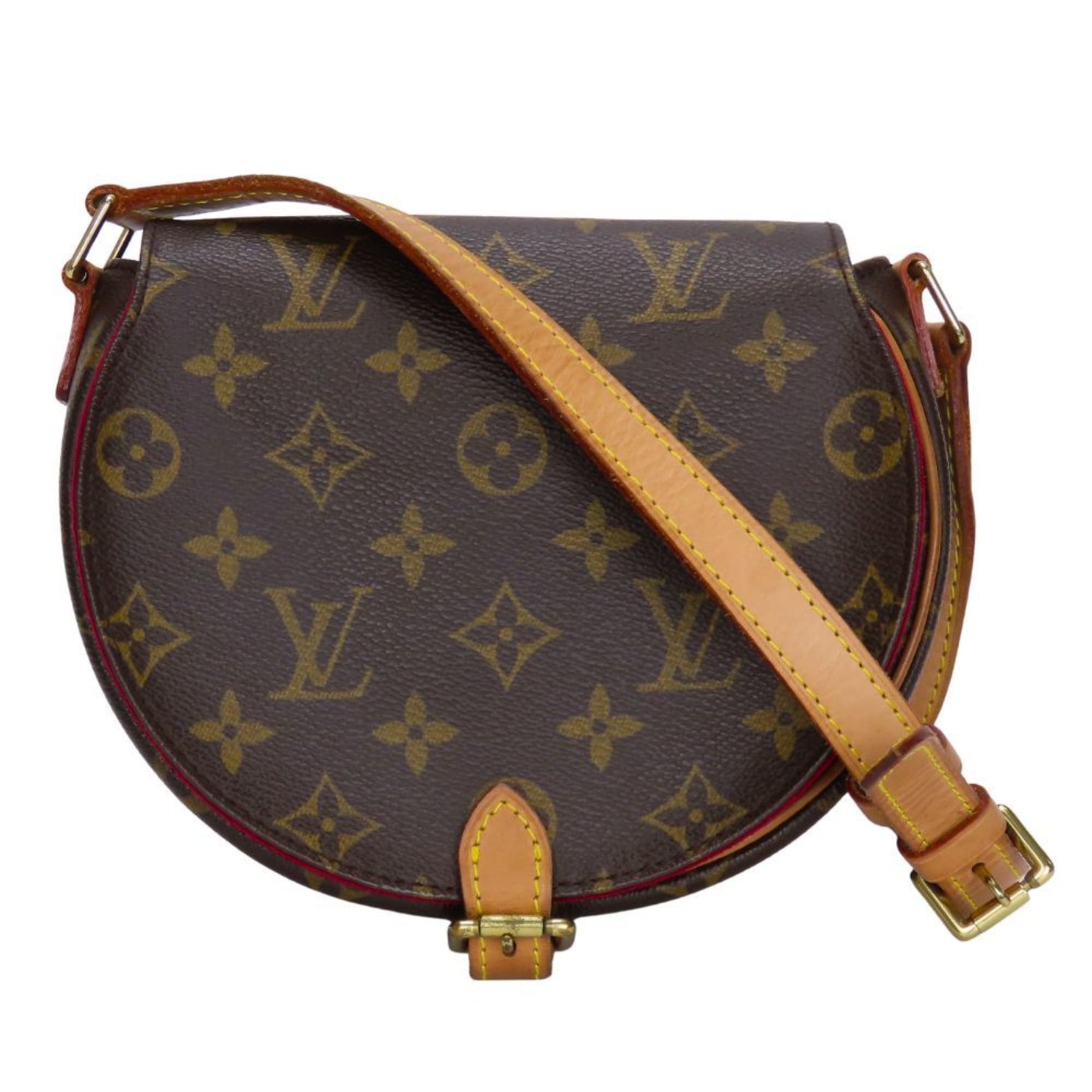 Louis Vuitton Shoulder Bag Tan Blanc Monogram Compact LOUIS VUITTON