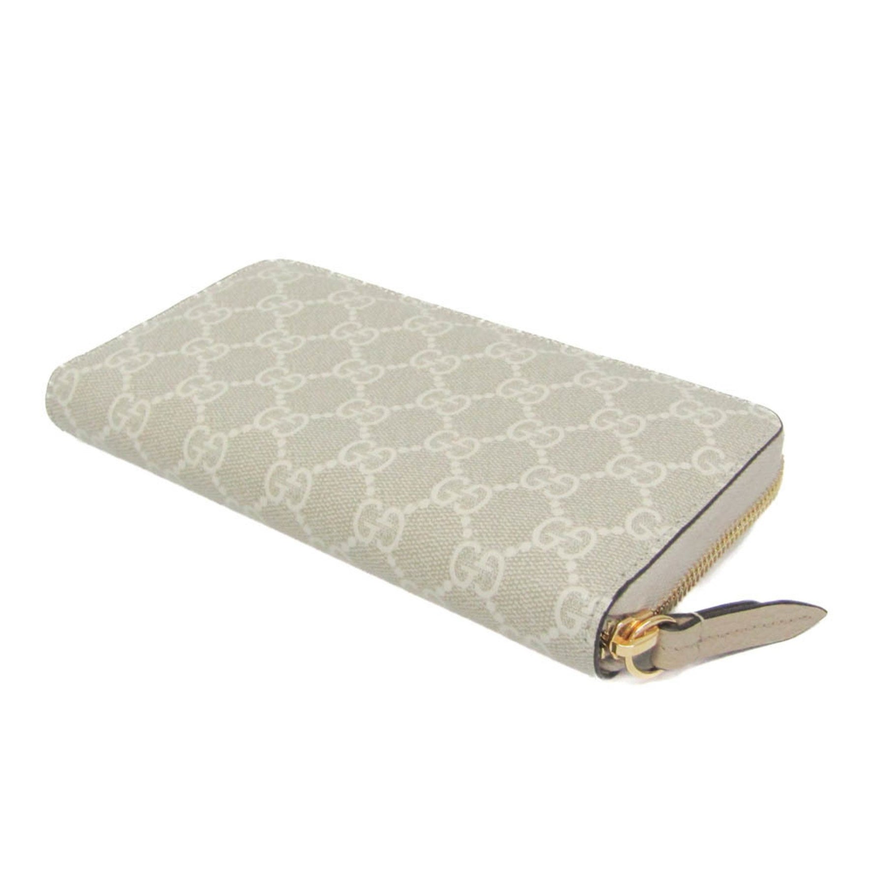Gucci Petit Marmont Leather,PVC Long Wallet (bi-fold) Beige,Cream