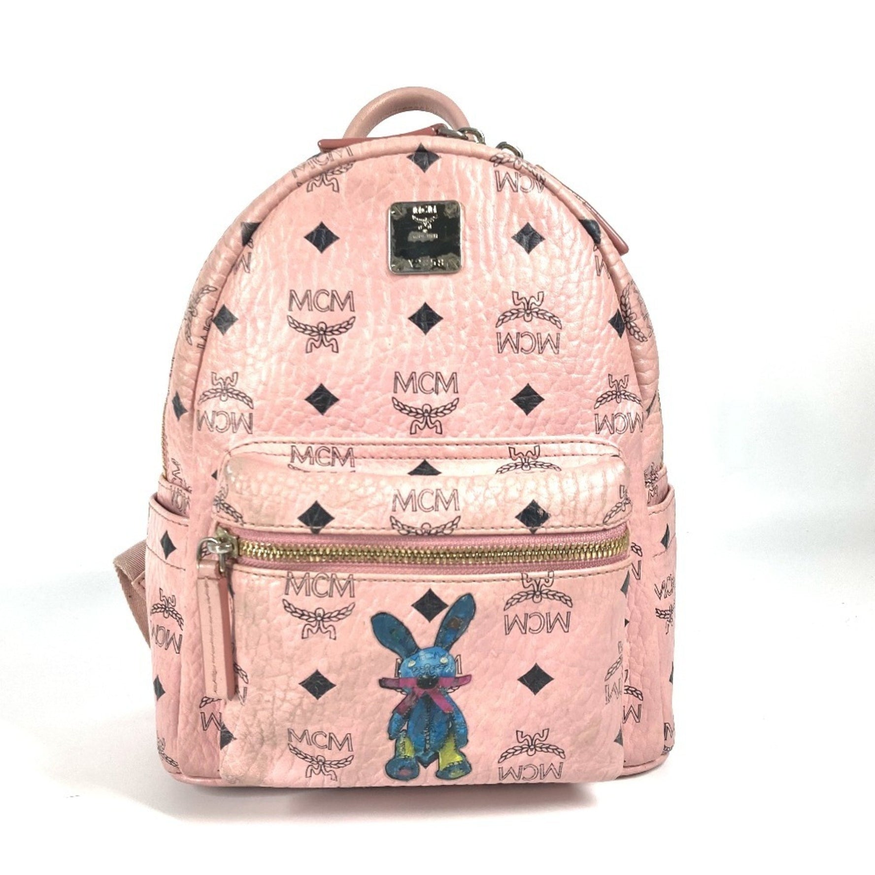 MCM Visetos Logo Backpack Leather