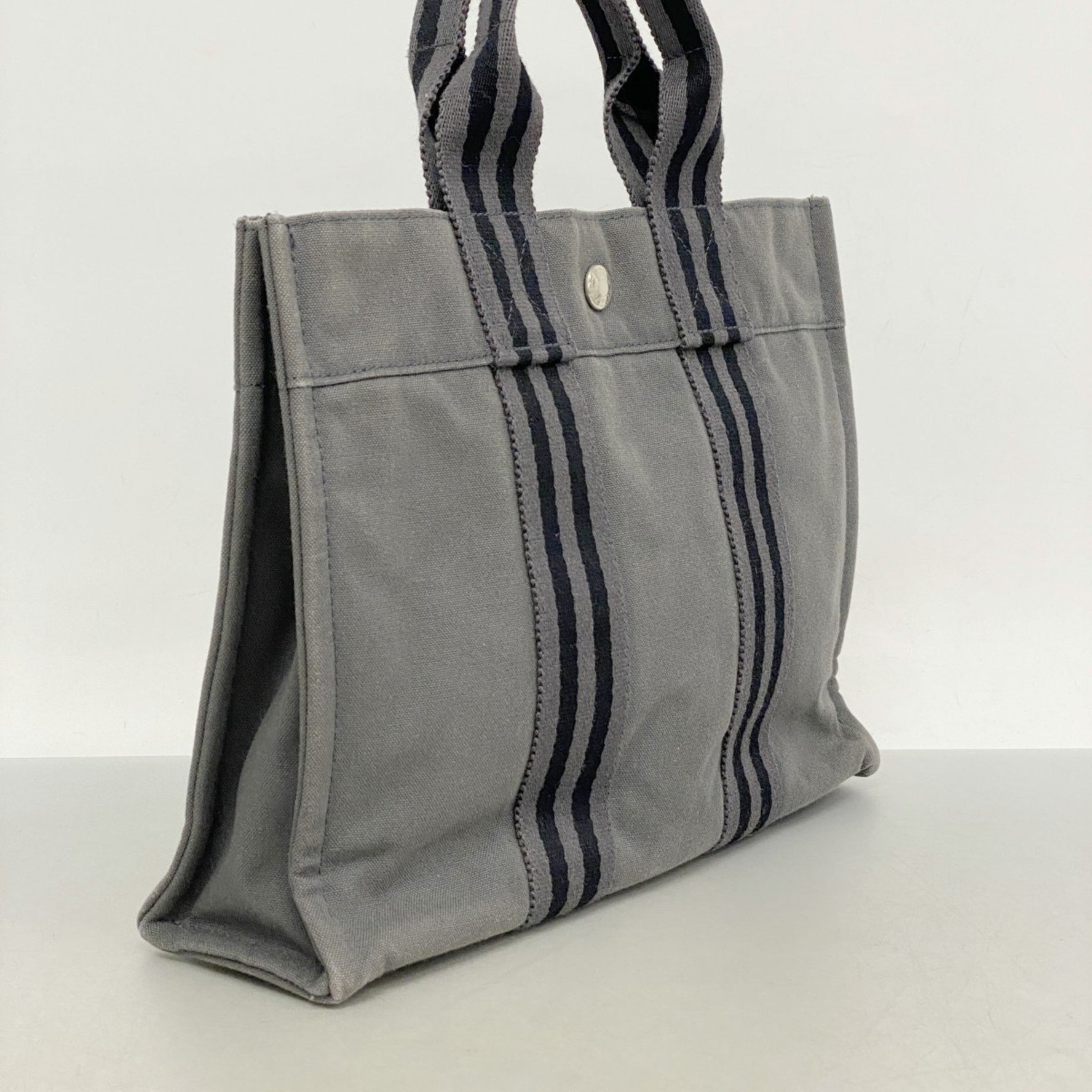 Hermes handbag Foul Tou PM canvas grey black