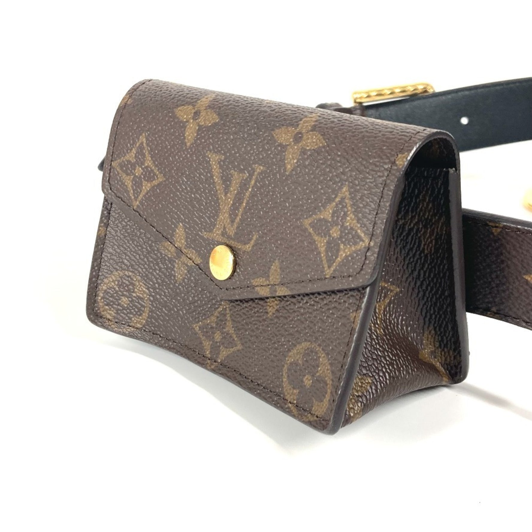 Louis Vuitton Monogram Santur Daily Multi-Pocket Bag Pouch Belt Body Waist Canvas Men Women