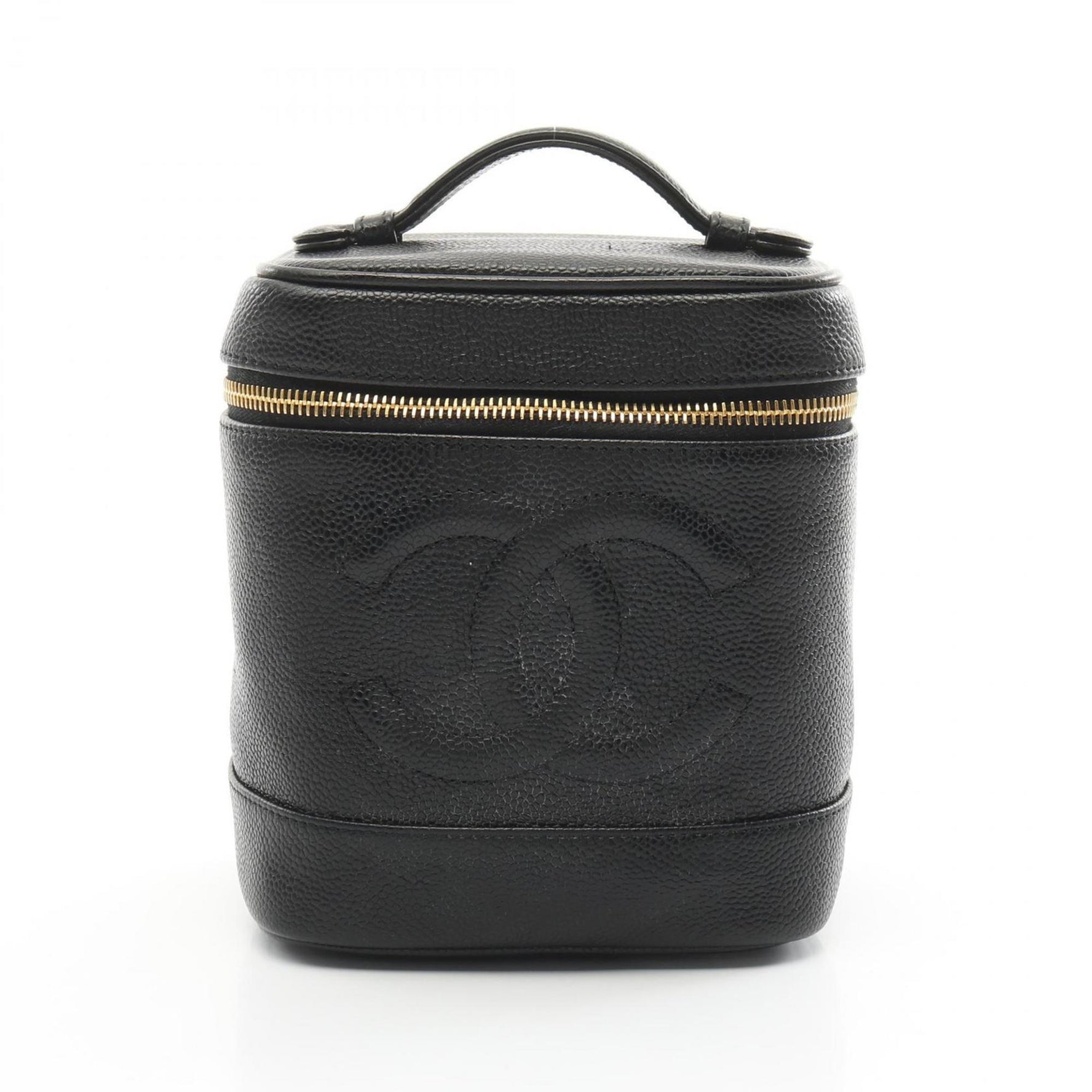 CHANEL Coco Mark Handbag Caviar Skin (Grained Calf)