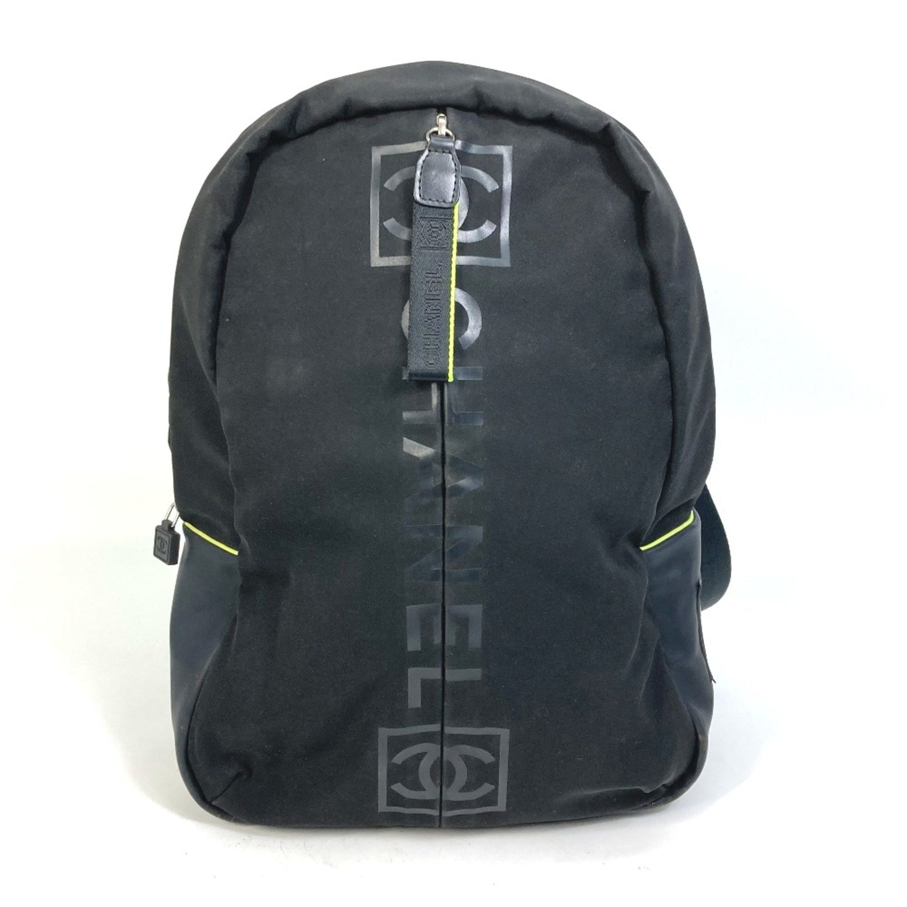 Chanel Sports line Backpack Backpack x neon yellow