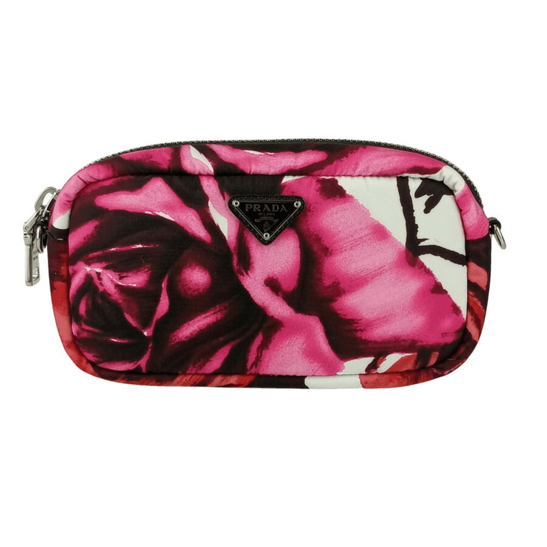 PRADA Shoulder Bag/Crossbody Bag Nylon Wristlet Pouch Triangle Plate