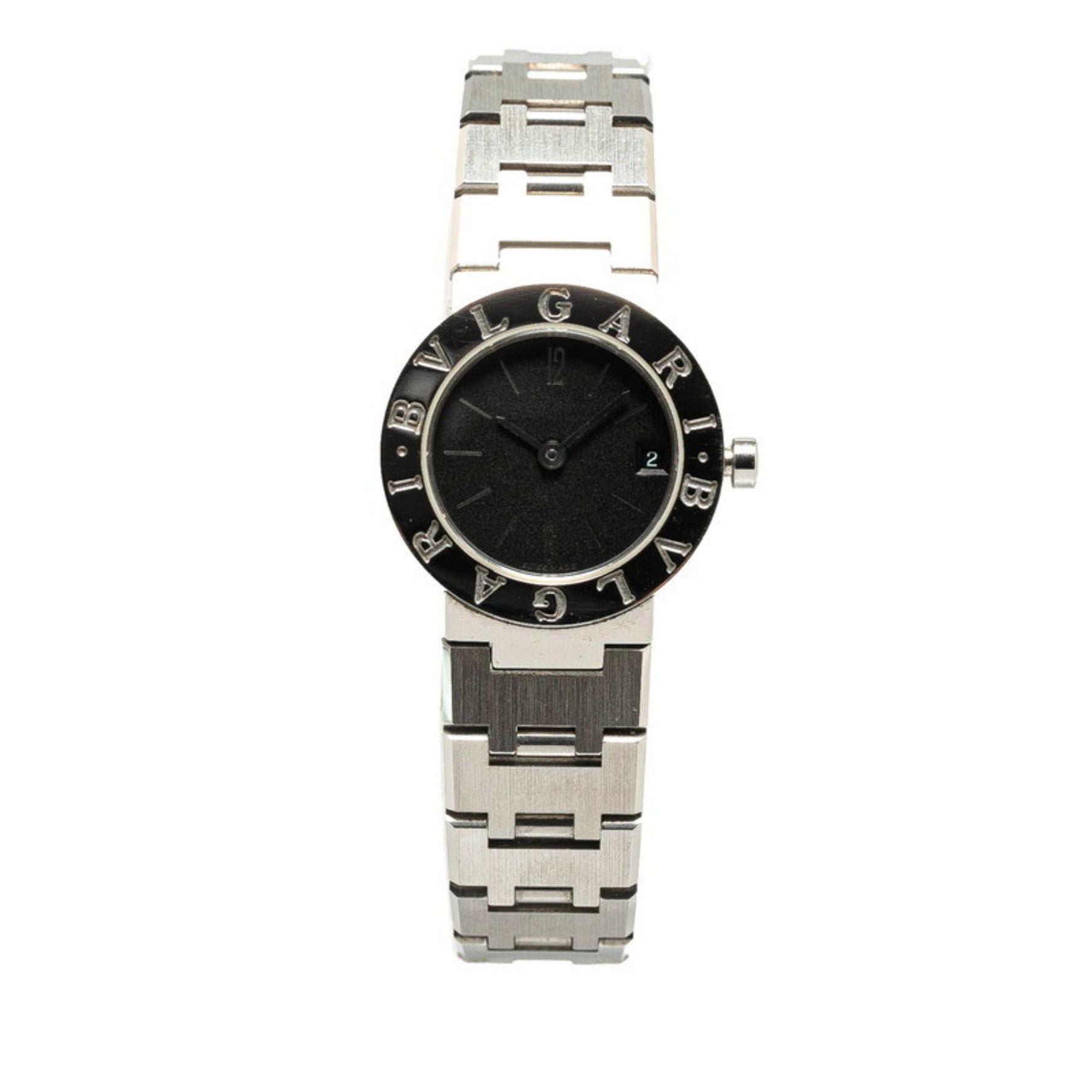BVLGARI Watch Quartz Black Dial Stainless Steel