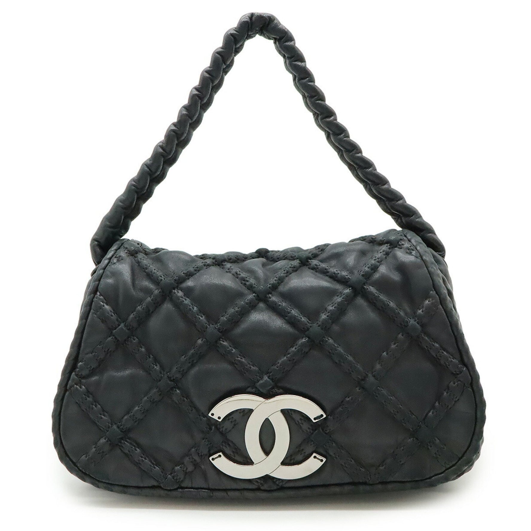 CHANEL Matelasse Coco Mark Shoulder Bag in Lambskin