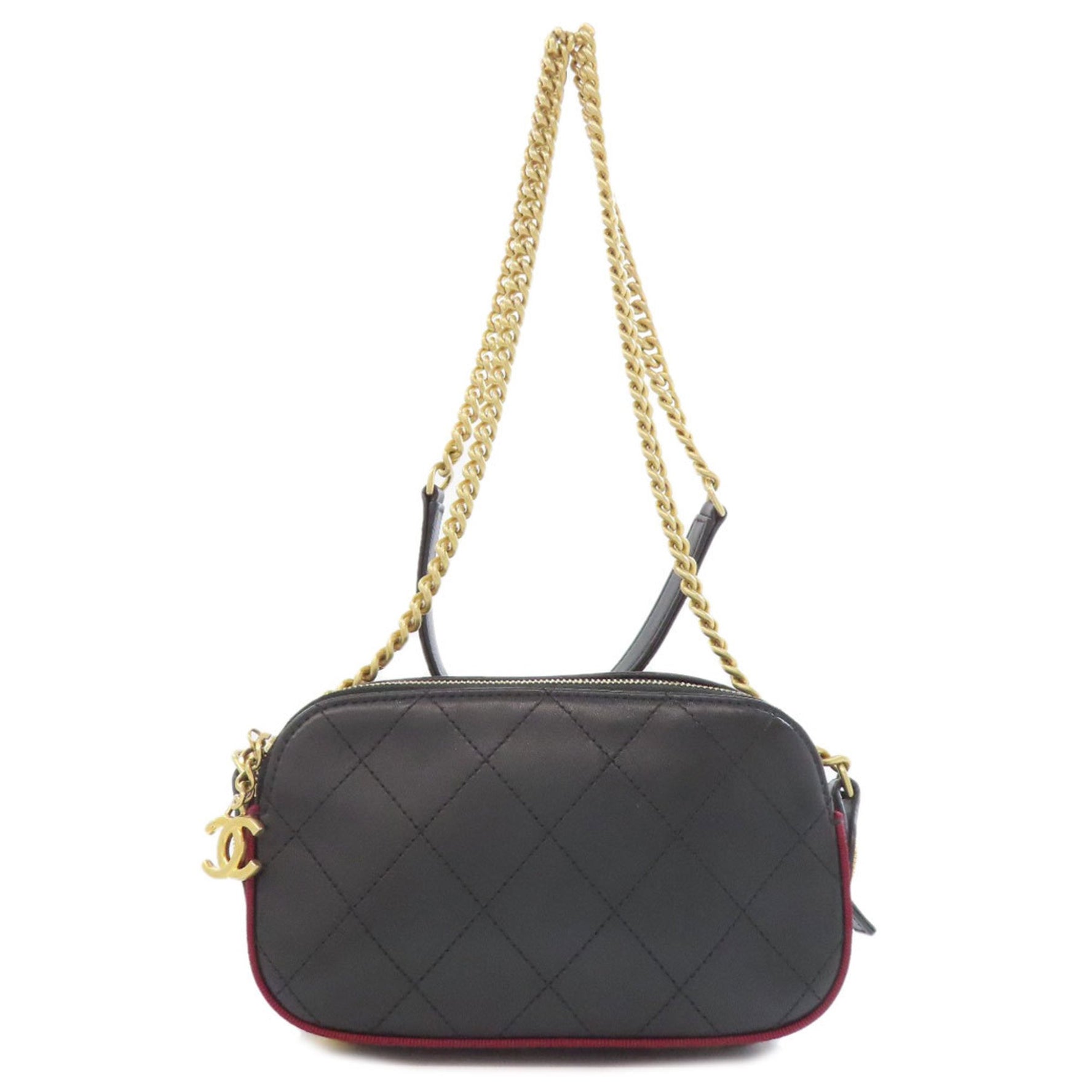 CHANEL Chain Shoulder Matelasse Bag Calfskin