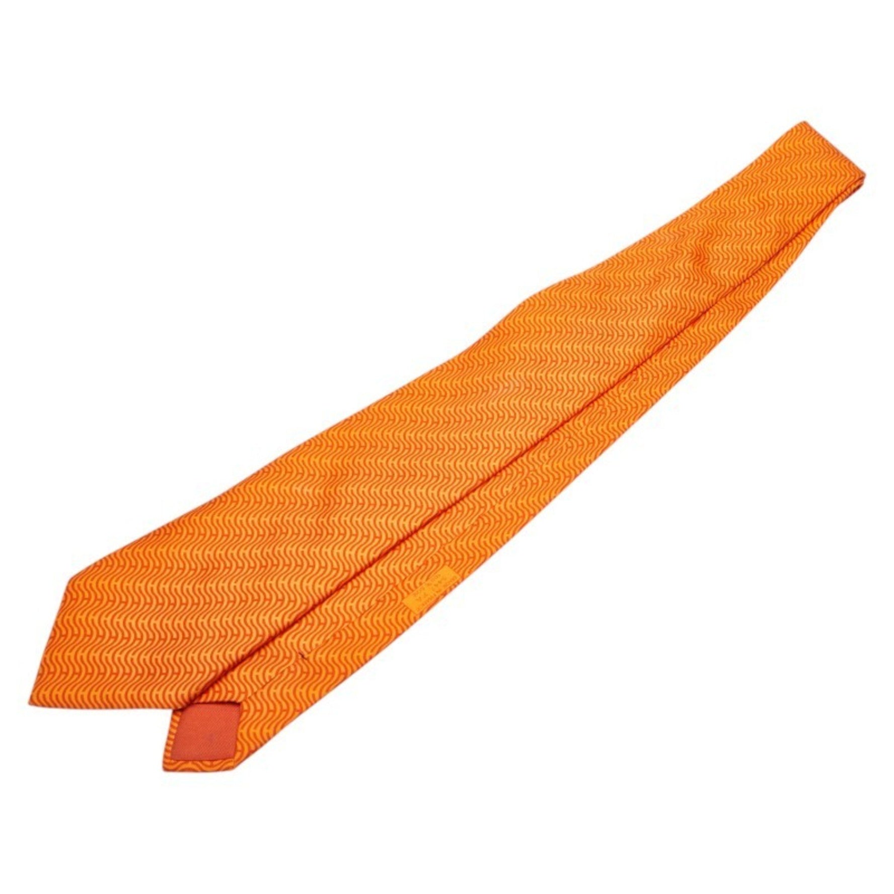 Hermes H logo tie, silk