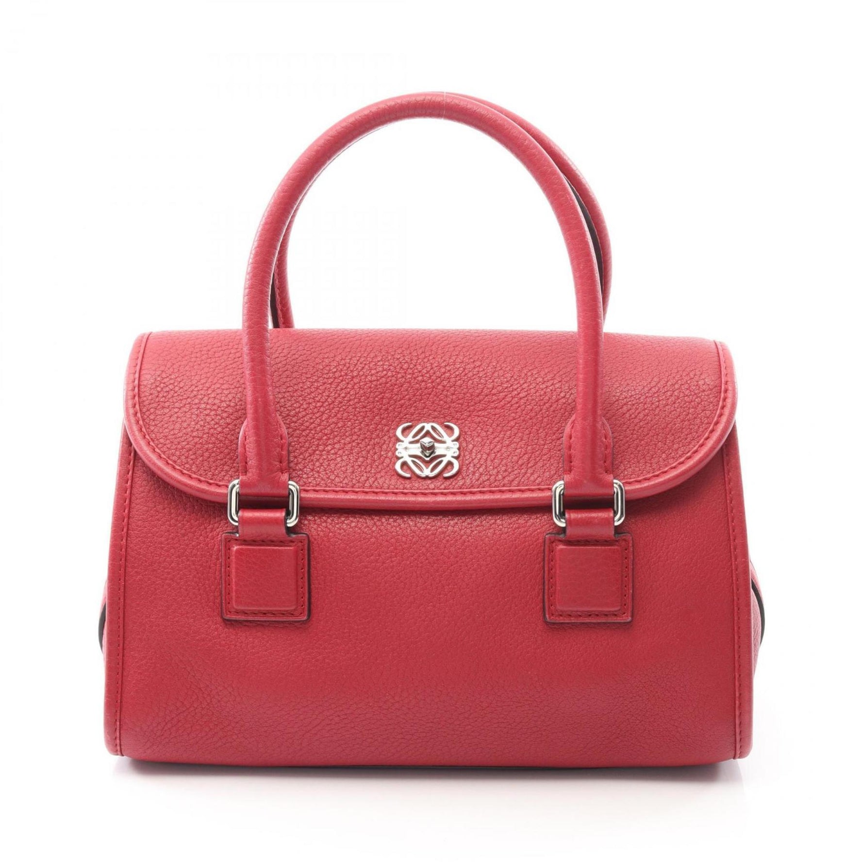 LOEWE Alamo 28 Handbag, Leather, Red