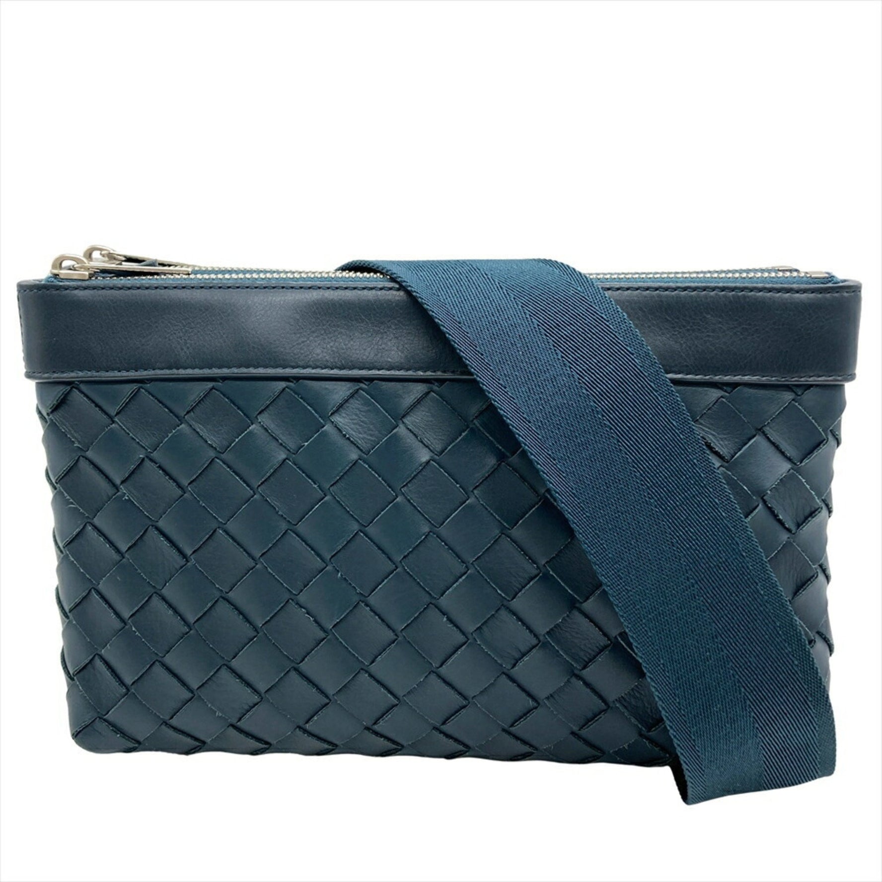 BOTTEGA VENETA Intrecciato Duo Shoulder Bag Calfskin Unisex