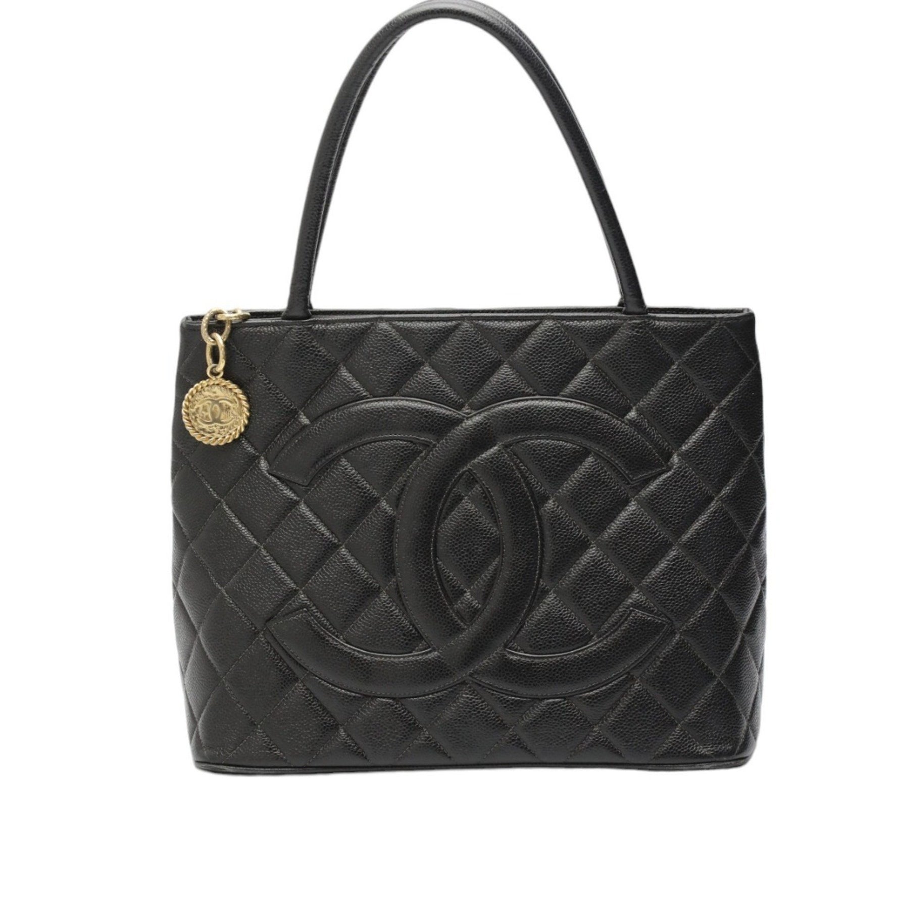 CHANEL Tote Bag Handbag Caviar Skin Reproduction Matte