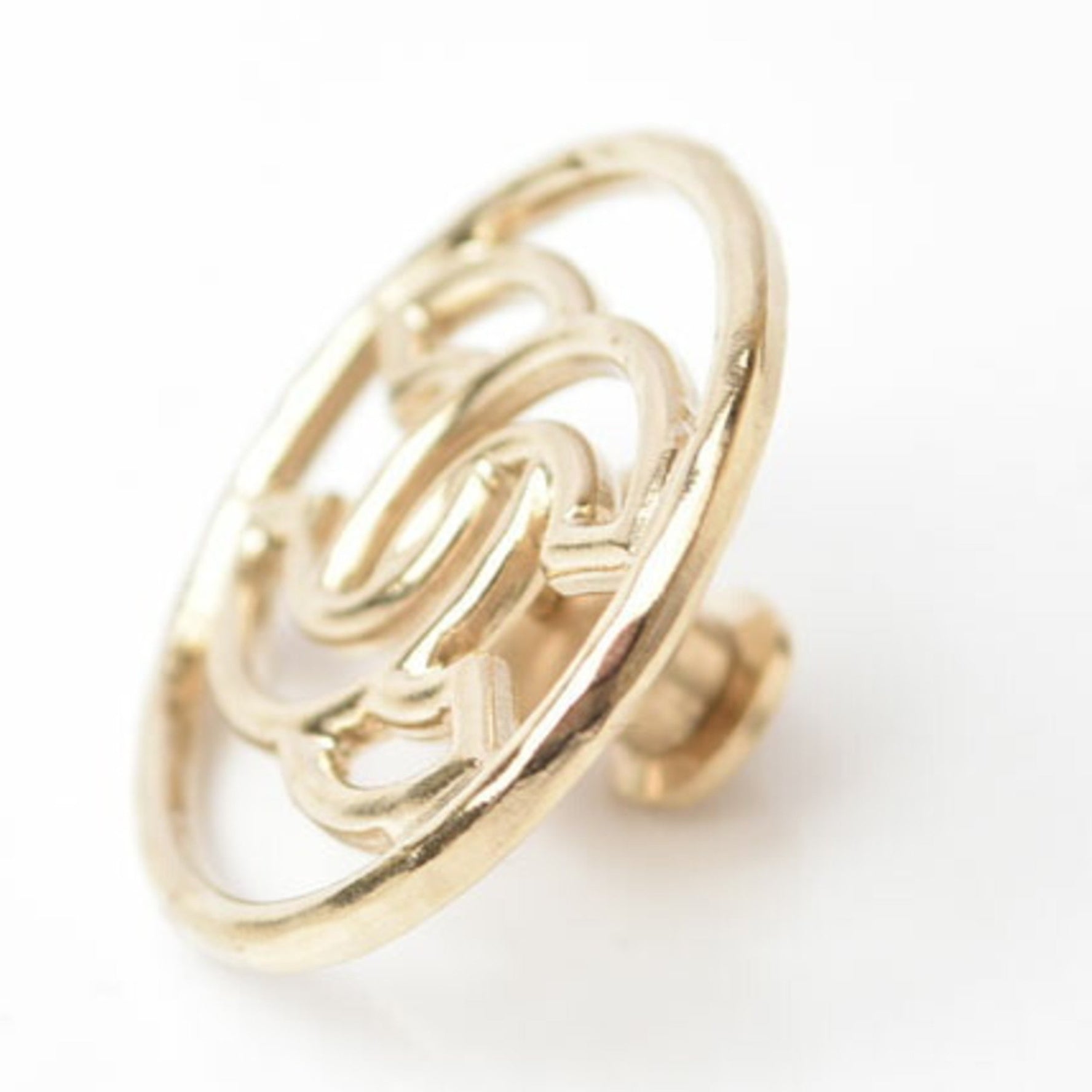 CHANEL Brooch Pin Circle Coco Mark CC