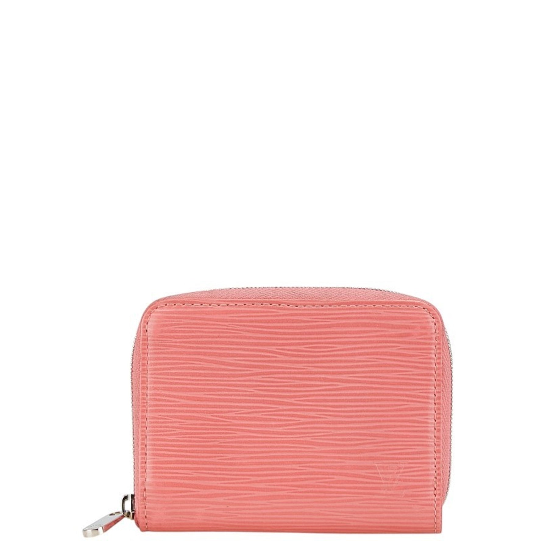 Louis Vuitton Epi Zippy Coin Purse Case Coral Orange Leather
