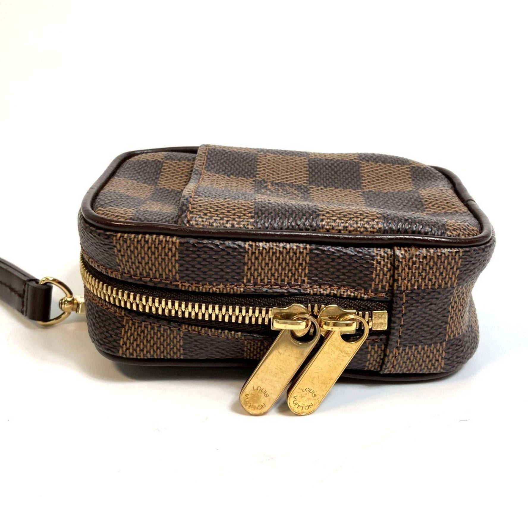 Louis Vuitton Damier Etui Okapi Pouch Shoulder Bag in Canvas, Ebene Brown