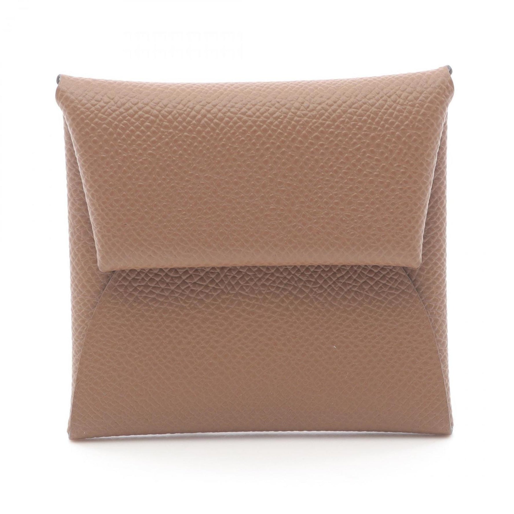 Hermes Hermès Bastia Verso Bronze Dore Vert Fizz Wallet/Coin Case Wallet, Epsom Leather