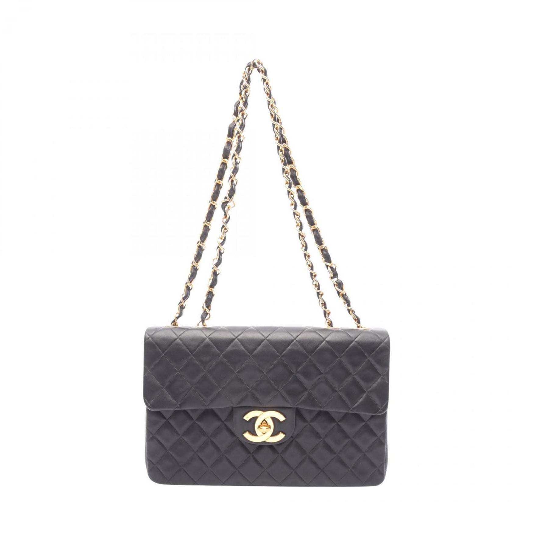 CHANEL Deca Matelasse 34 Shoulder Bag, Lambskin Leather