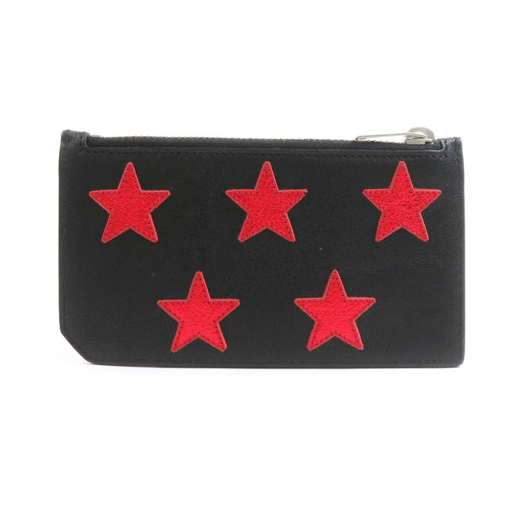 Saint Laurent wallet/coin case in black and red leather women