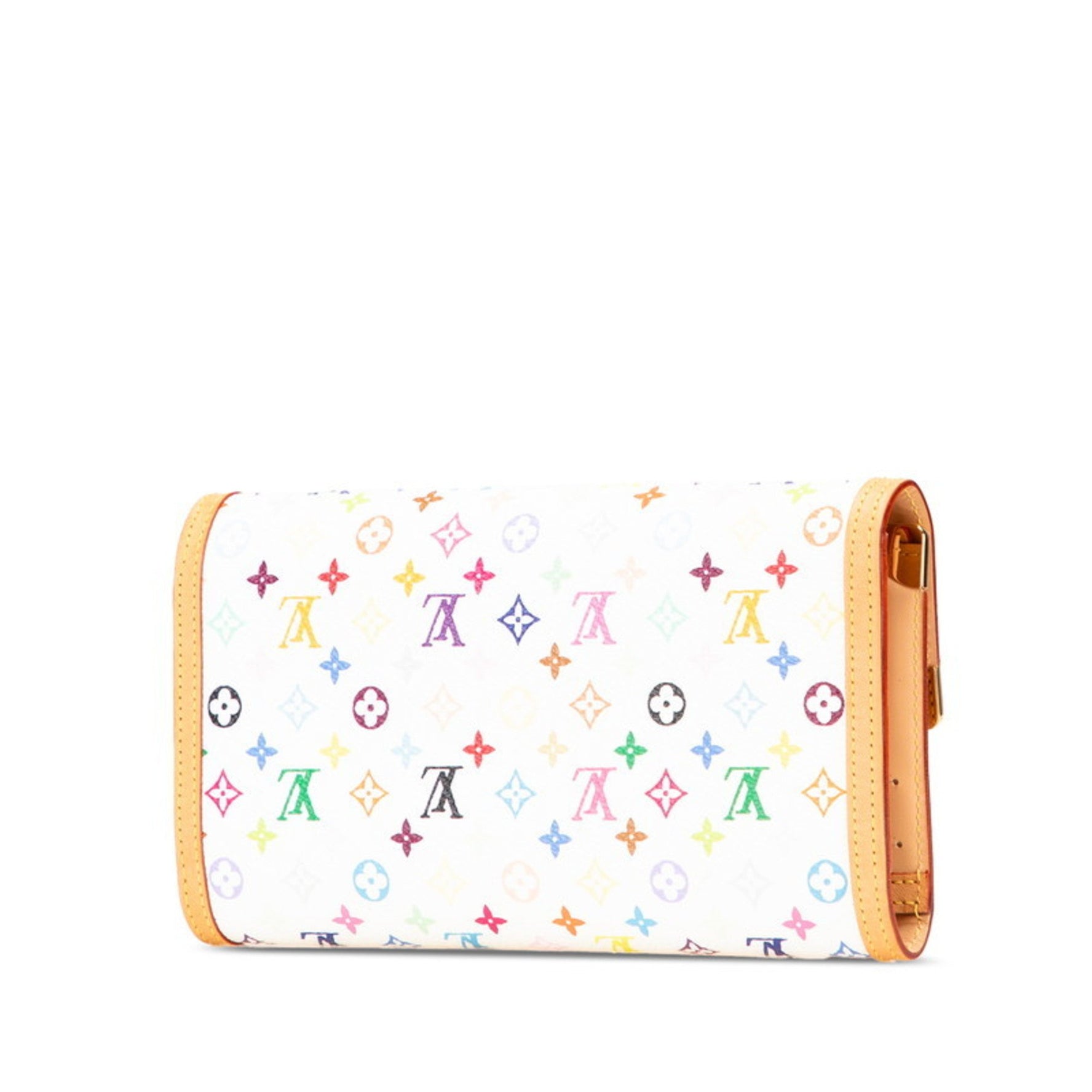Louis Vuitton Monogram Multicolore Porte Tresor International Long Wallet White Blanc Leather LOUIS VUITTON