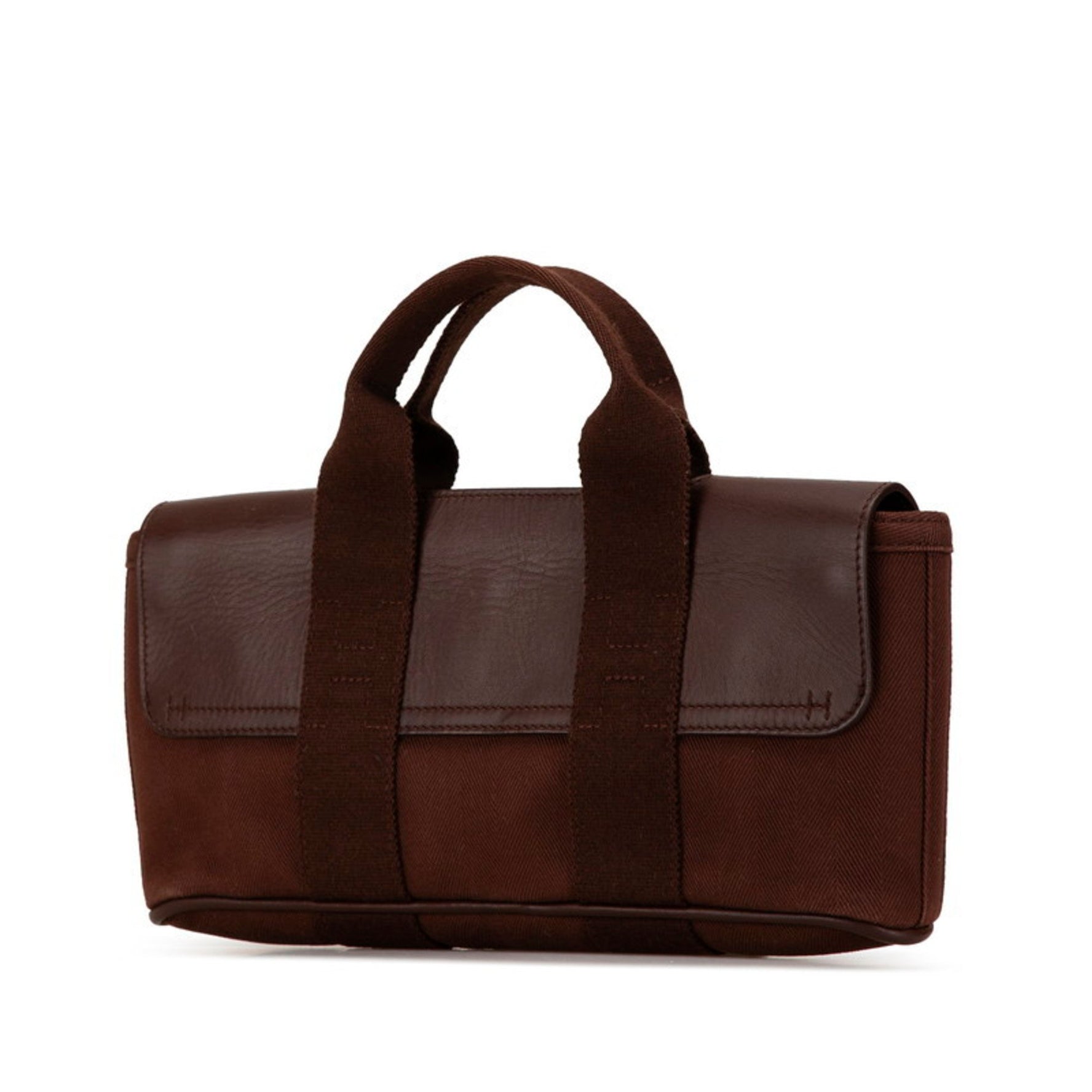 Hermes Valparaiso Long PM Handbag Toile Chevron Leather