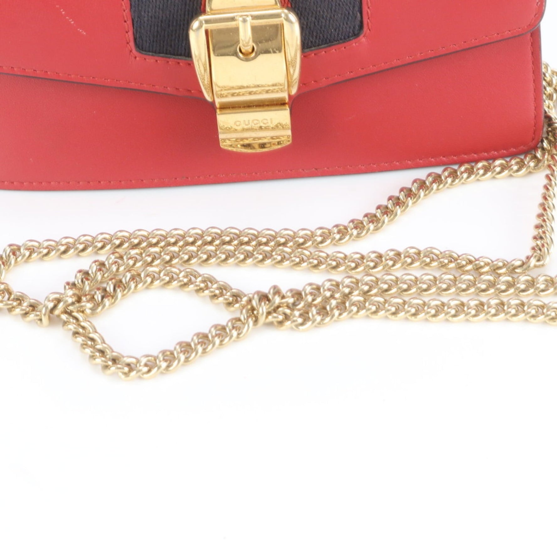 Gucci Sherry Line Sylvie Leather Chain Shoulder Bag Crossbody