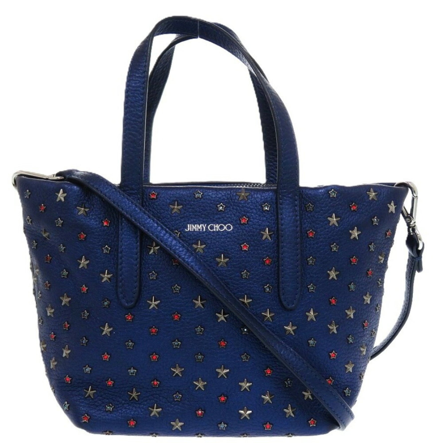 Jimmy Choo MINISARA handbag in leather with colored star studs (0851)
