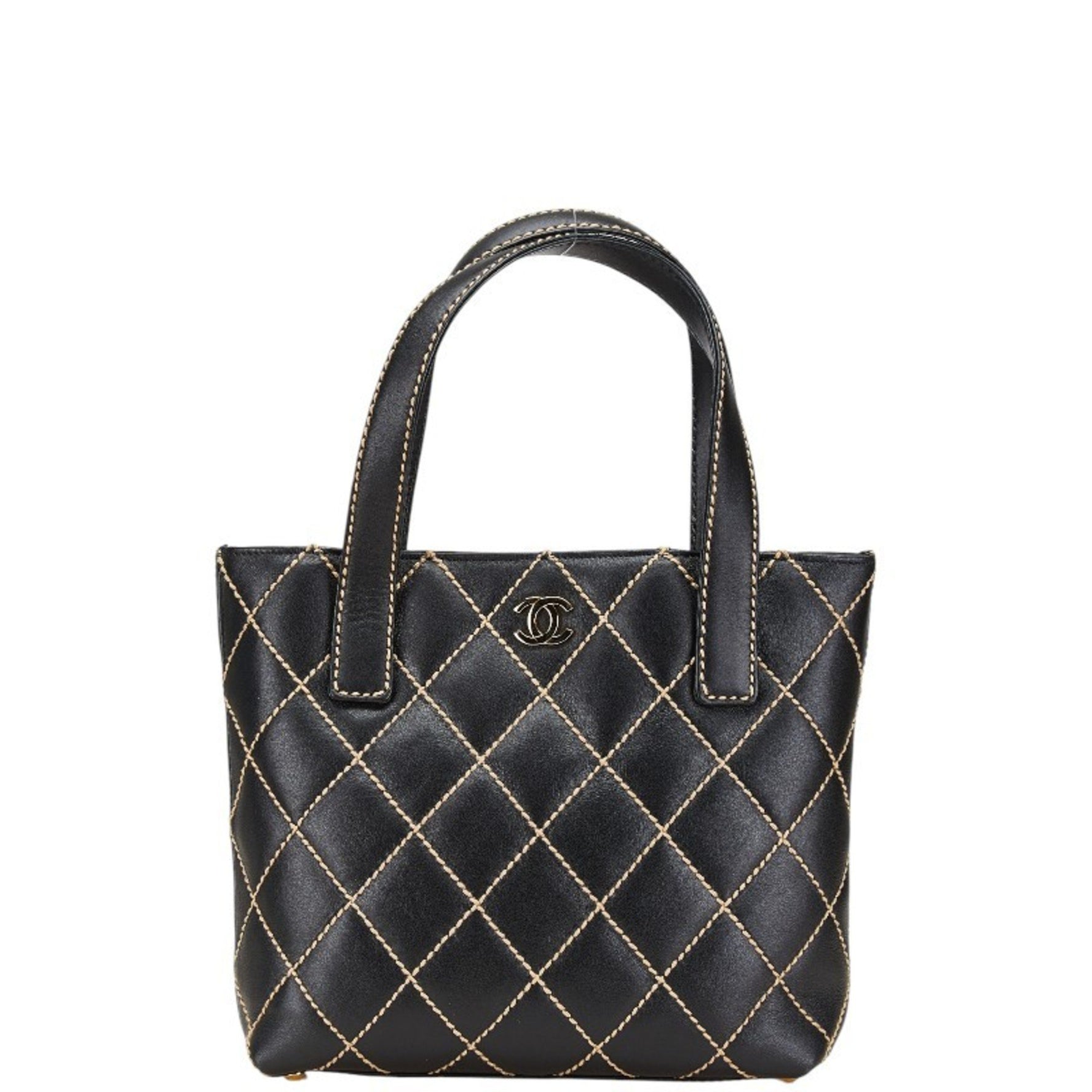 CHANEL Wild Stitch Coco Mark Tote Bag in Lambskin