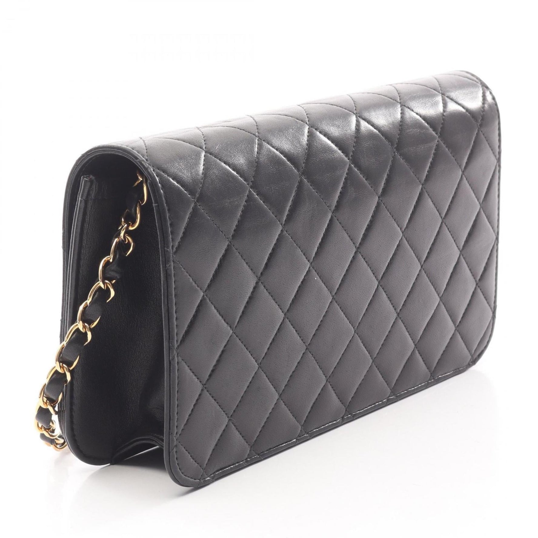 CHANEL Matelasse Full Flap Shoulder Bag in Lambskin Leather