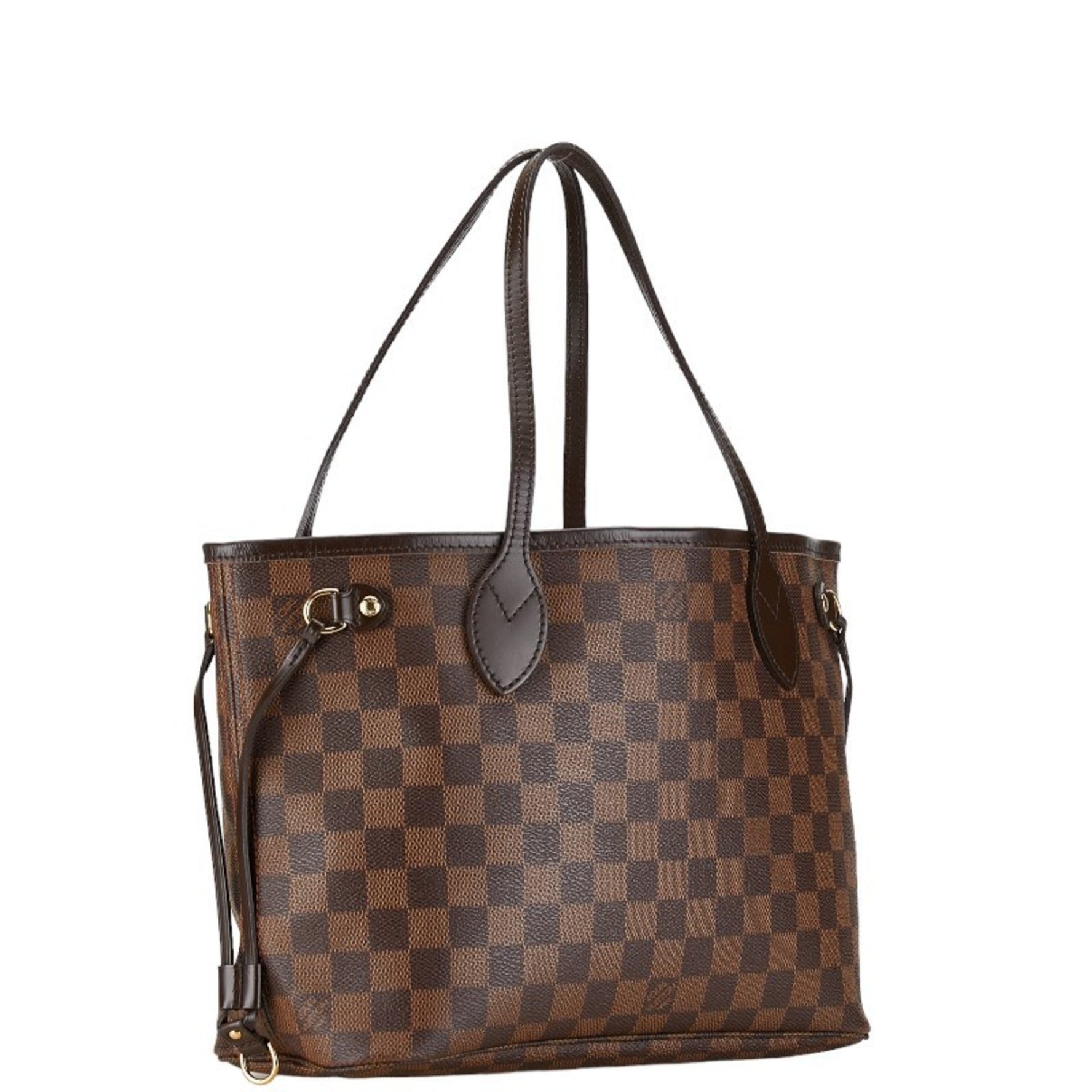 Louis Vuitton Damier Neverfull PM Handbag Tote Bag PVC Leather