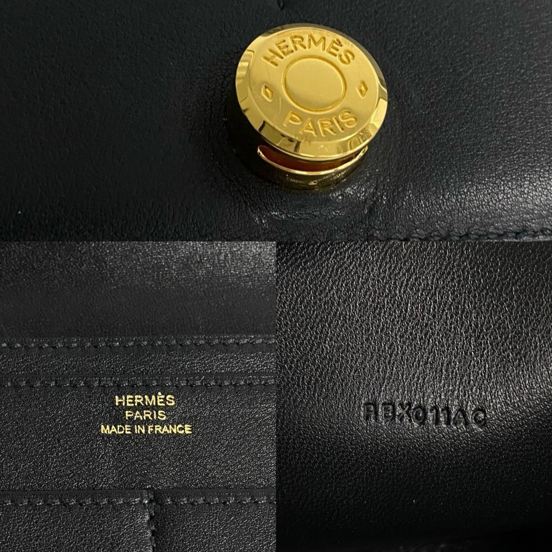 HERMES Dogon Duo GM Swift Leather Bifold Long Wallet in