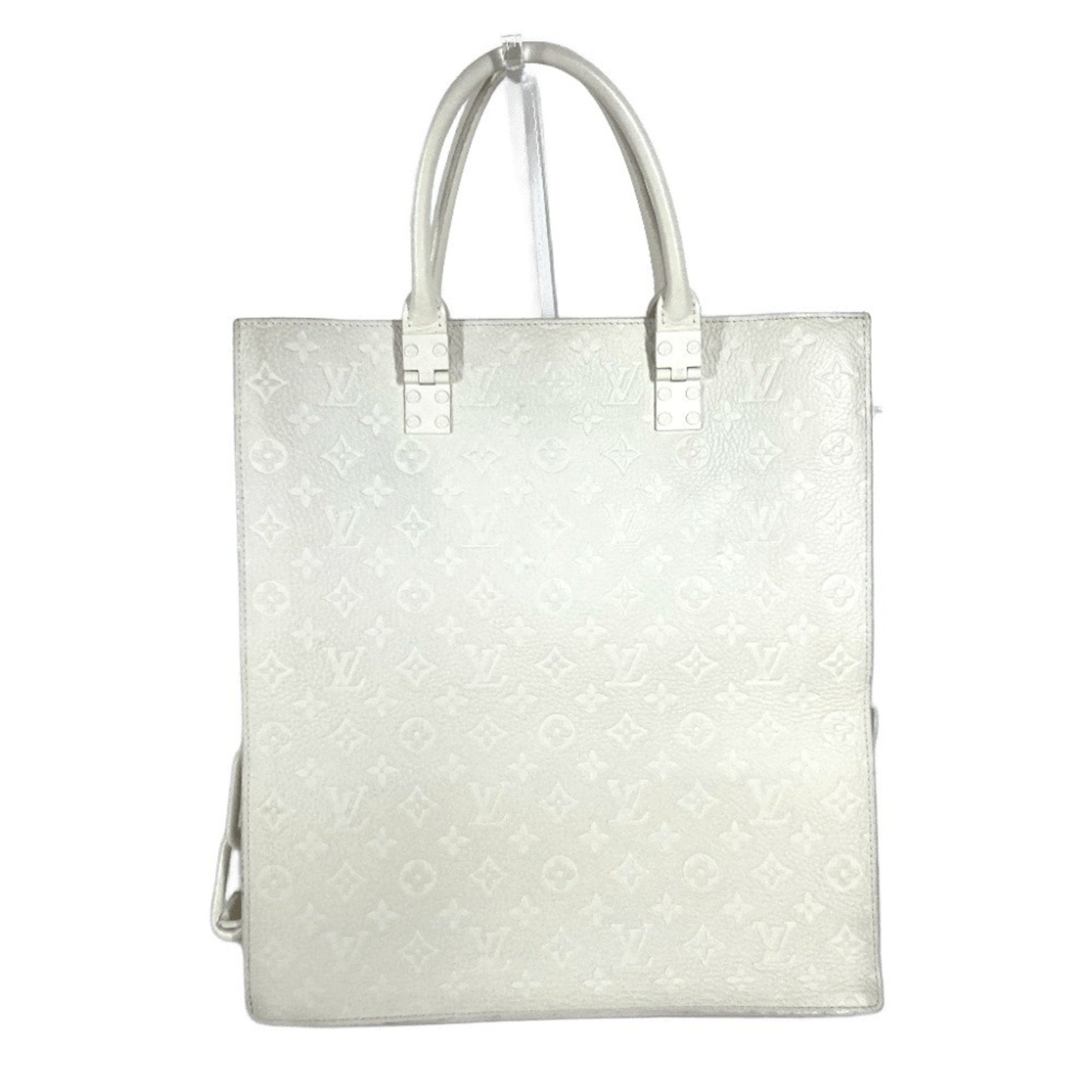 Louis Vuitton Monogram Taurillon Sac Plat Handbag Tote Bag Shoulder Leather Men's