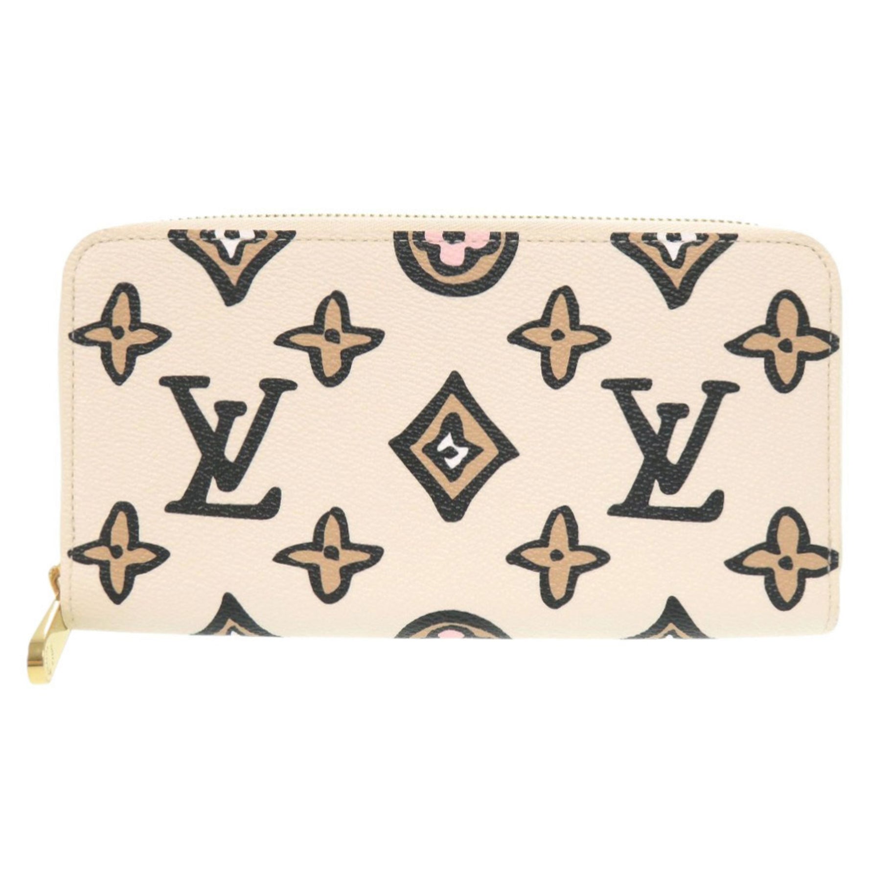 Louis Vuitton Zippy Wallet Monogram Wild at Heart IC Creme Round Zipper Long 1328 LOUIS VUITTON