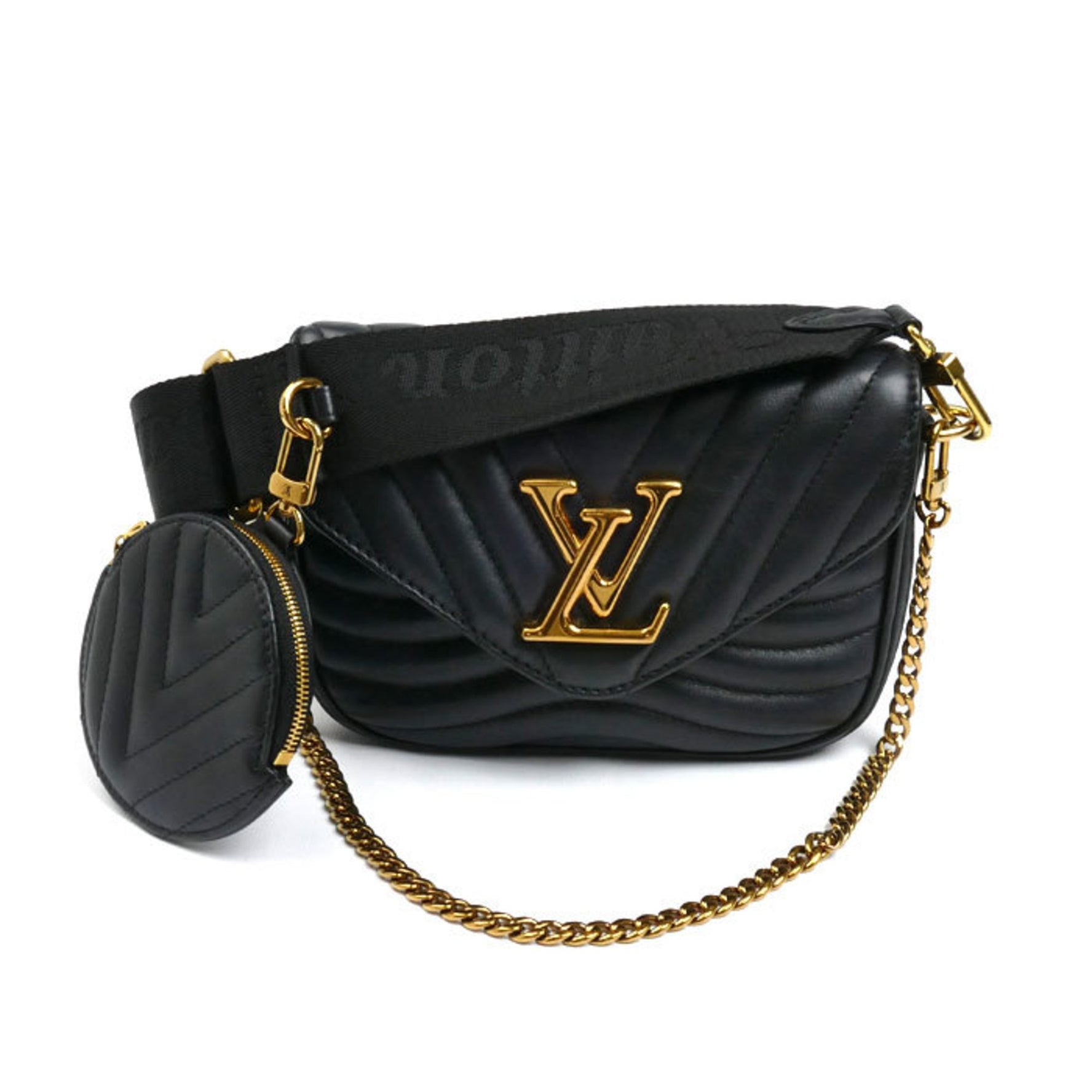 LOUIS VUITTON LV Multi Pochette New Wave Chain Shoulder Bag IC Chip Compatible
