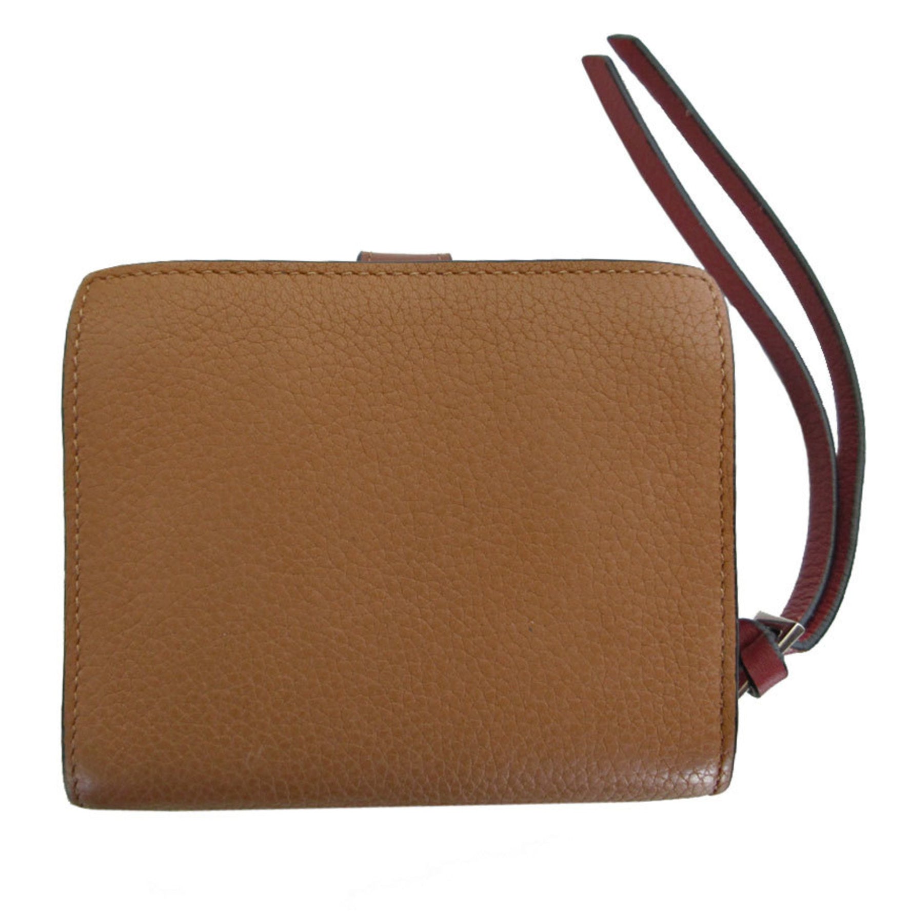 LOEWE Bi-fold wallet Leather Burgundy Silver