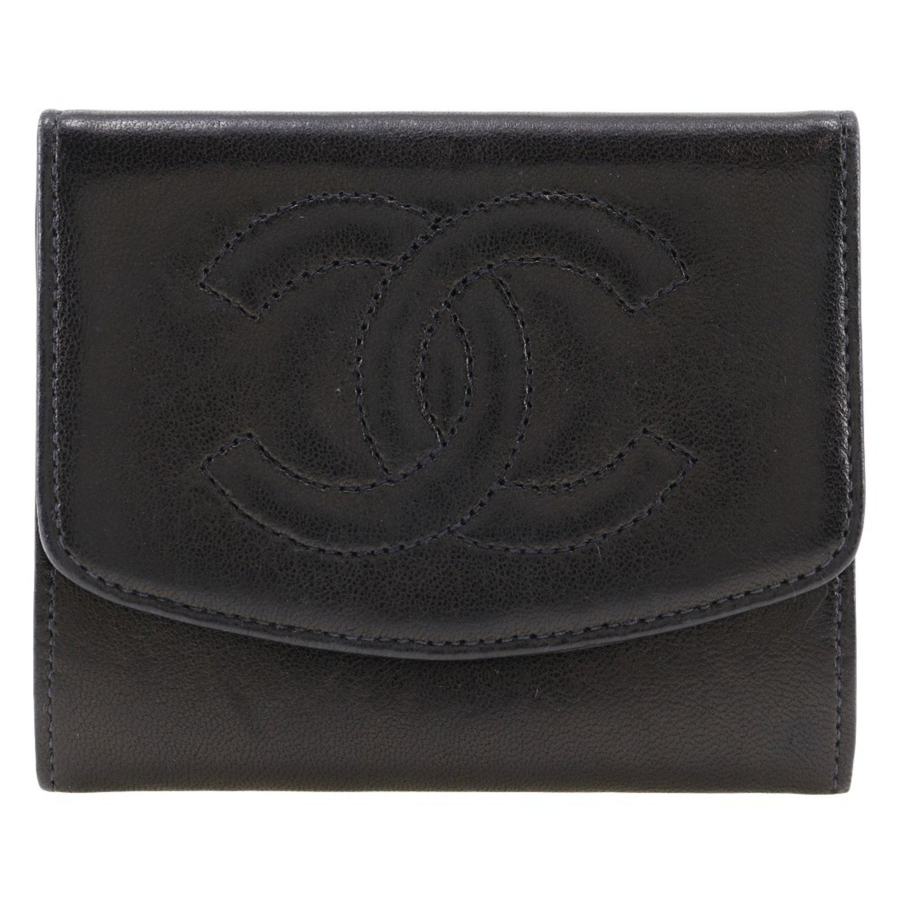 CHANEL COCO Mark coin case, lambskin, 1993, snap button, Mark