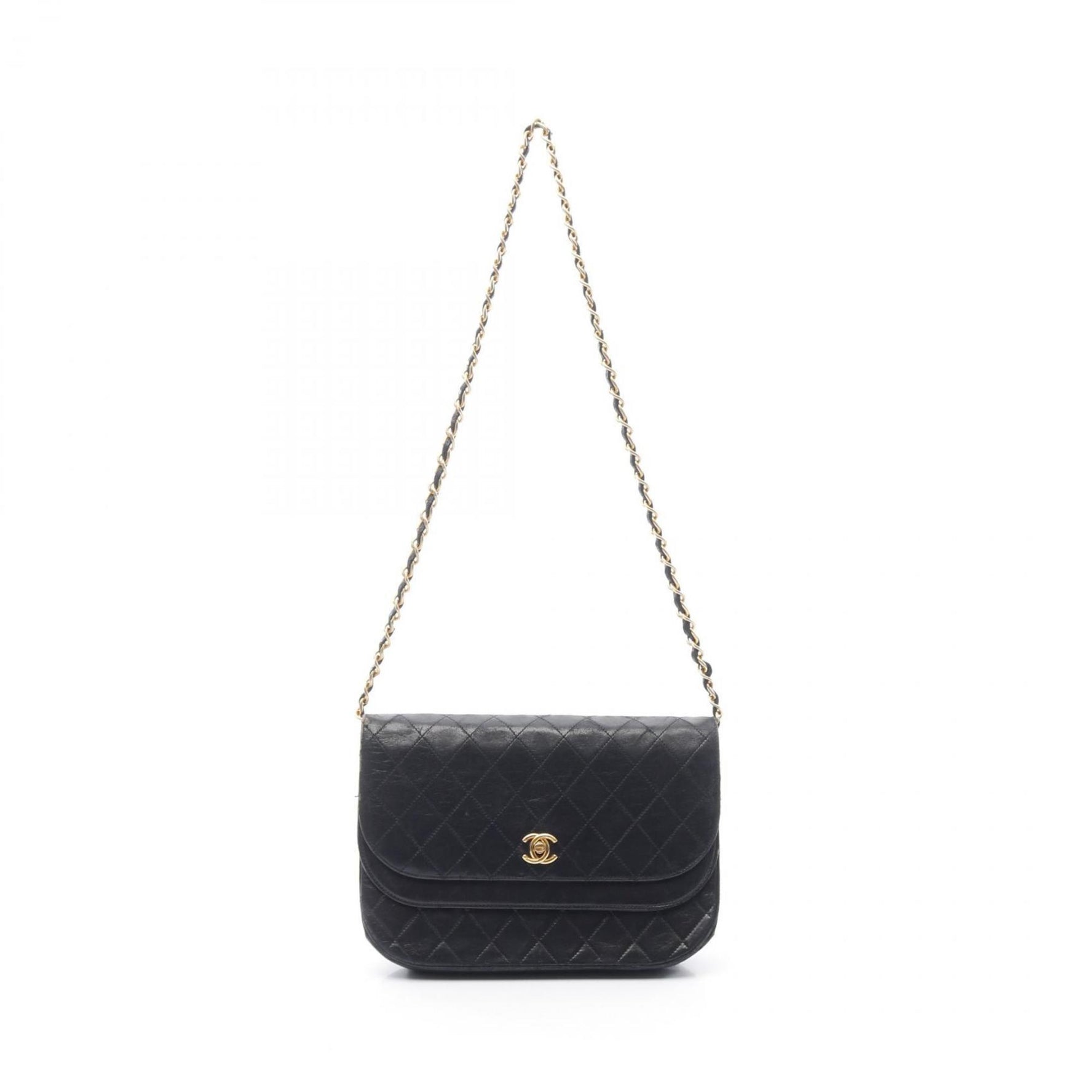 CHANEL Matelasse W-flap shoulder bag, lambskin