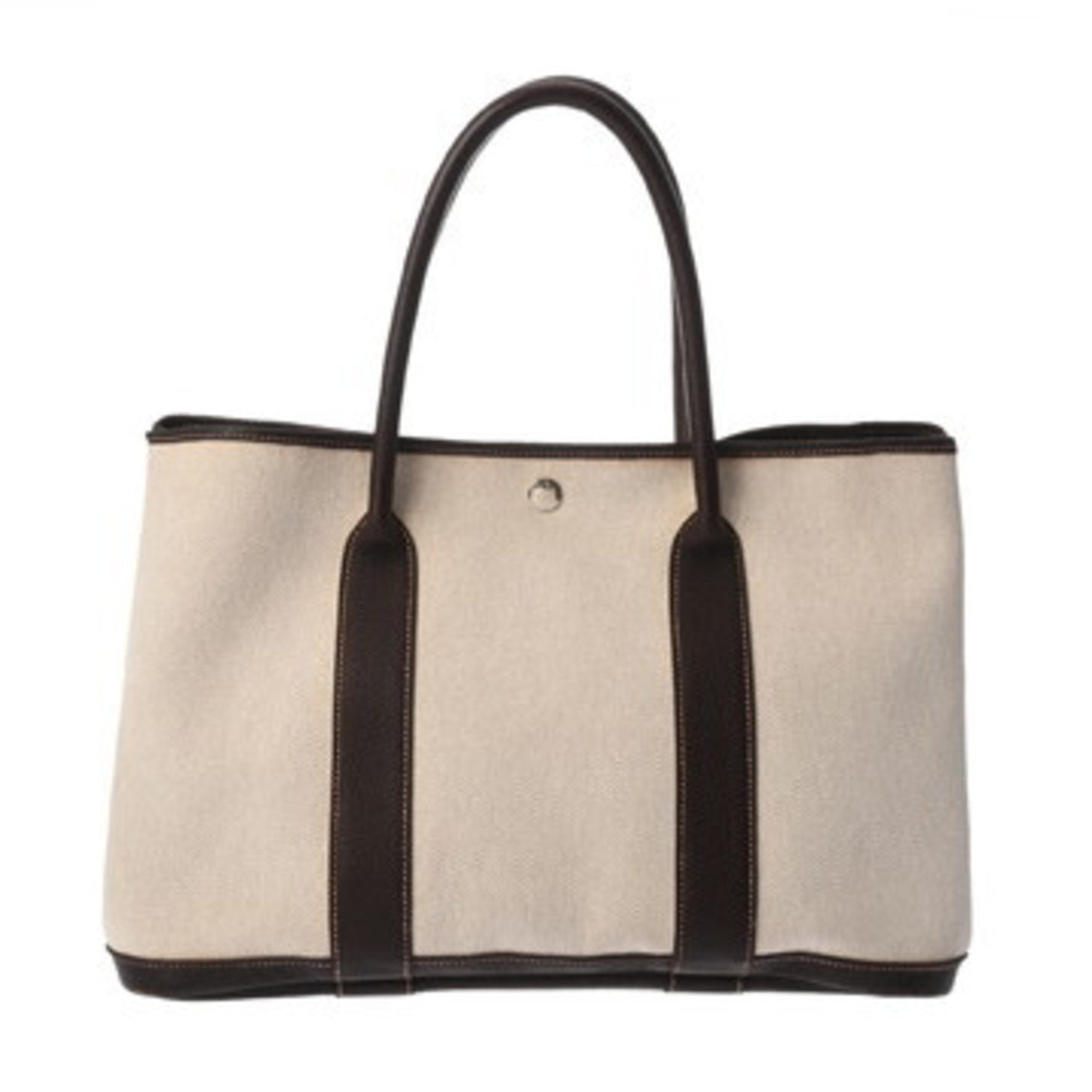 HERMES Garden Party PM Maroon H Stamp (circa 2004) Men's/Women's Toile Handbag, B-Rank, Pre-Owned, Ginzo