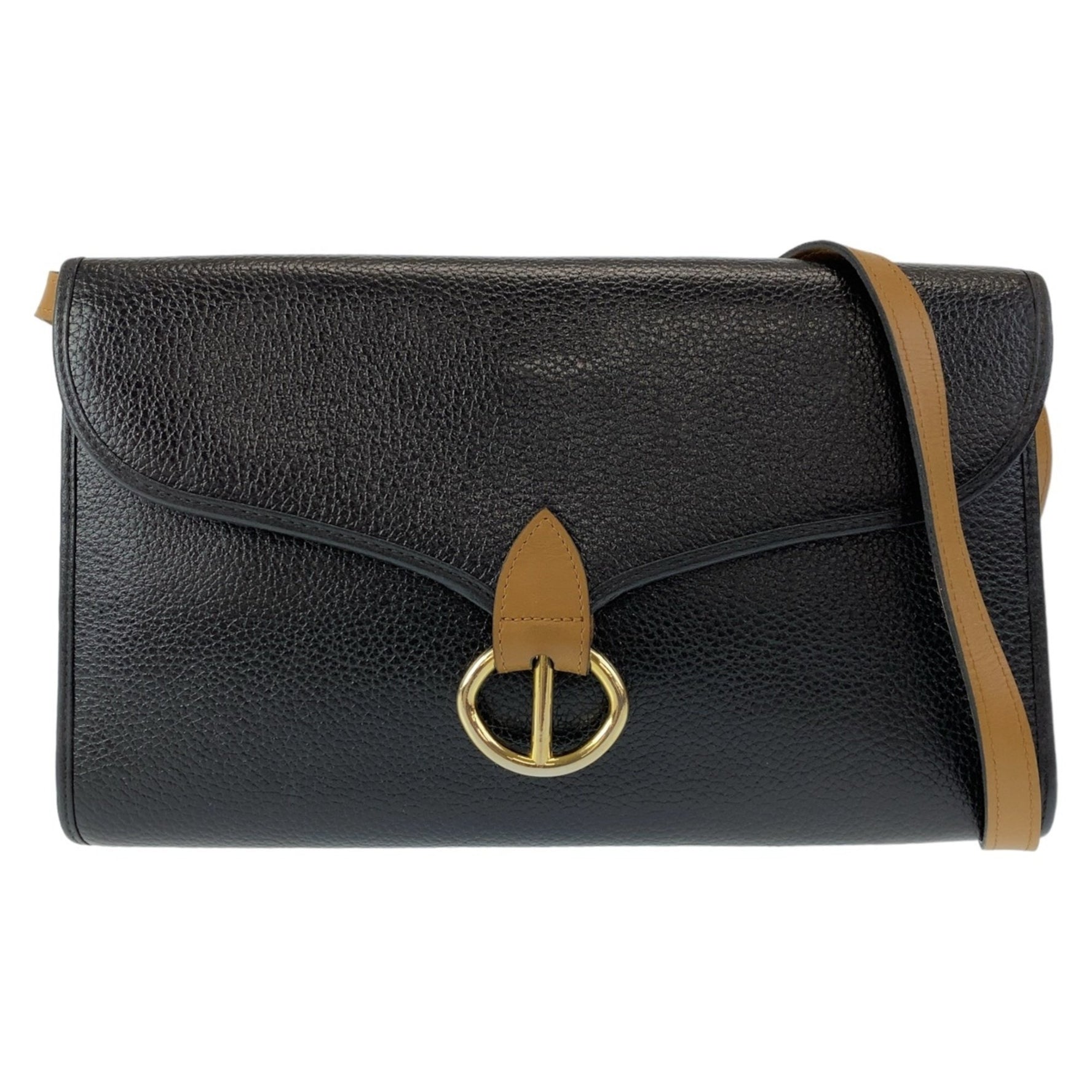 Christian Dior Vintage Gold Hardware Leather Shoulder Bag Pochette